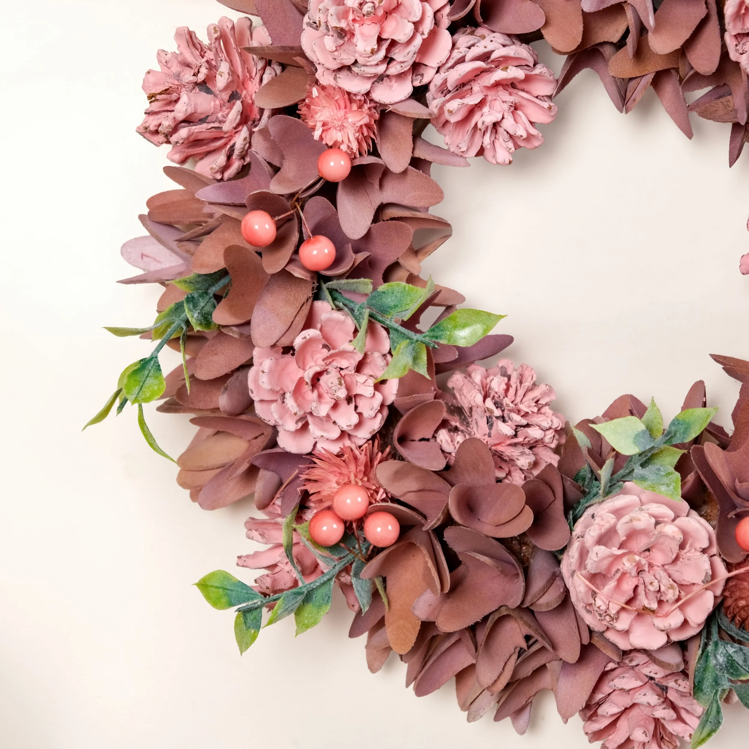 Roseate Floral Wreath For Christmas Decorations - Image 3