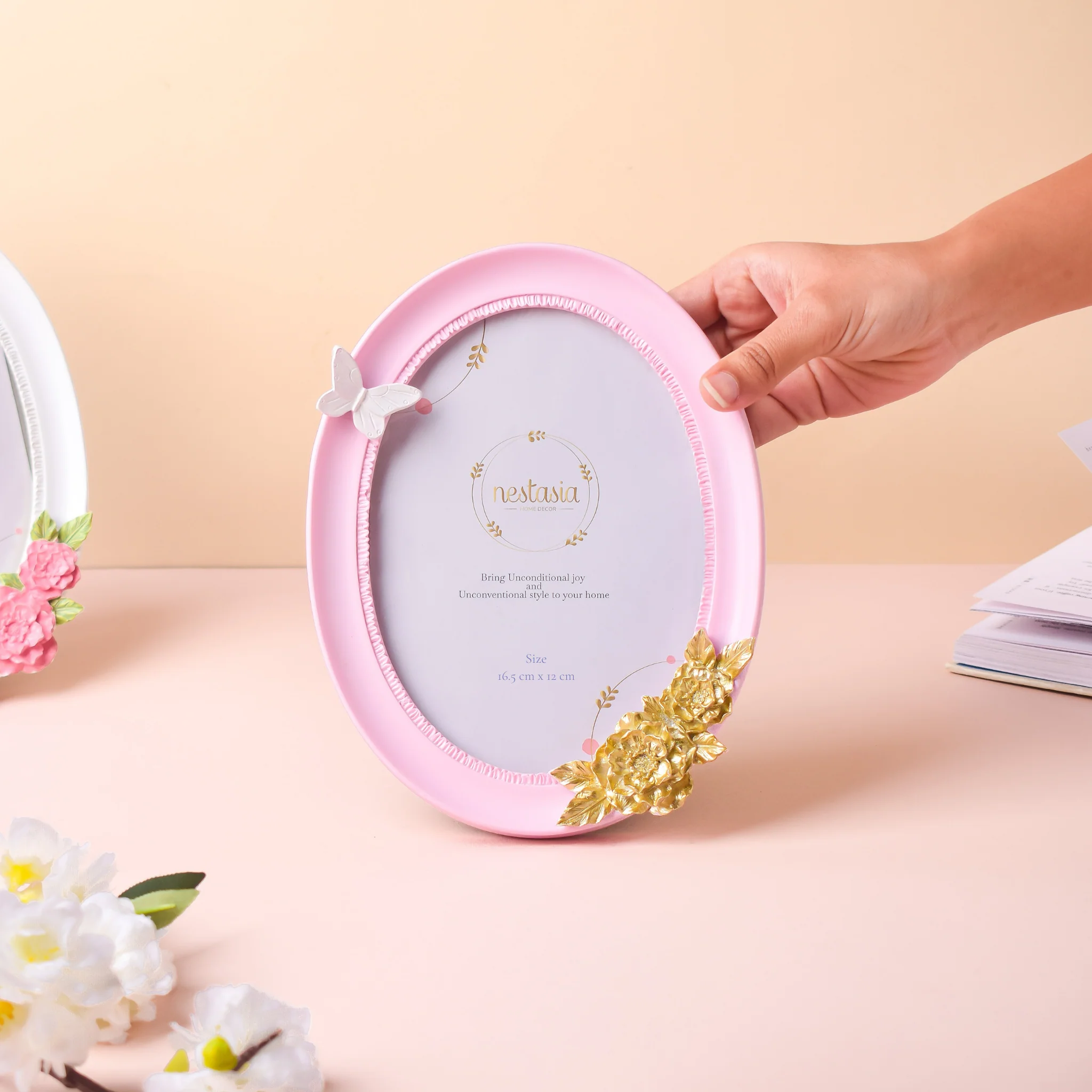 Rosette Pastel Pink Photo Frame - Image 2