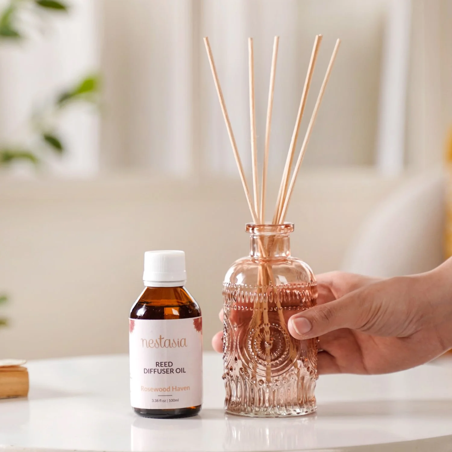 Rosewood Haven Fragrance Jar And Reed Diffuser Gift Set Of 3 - Image 3