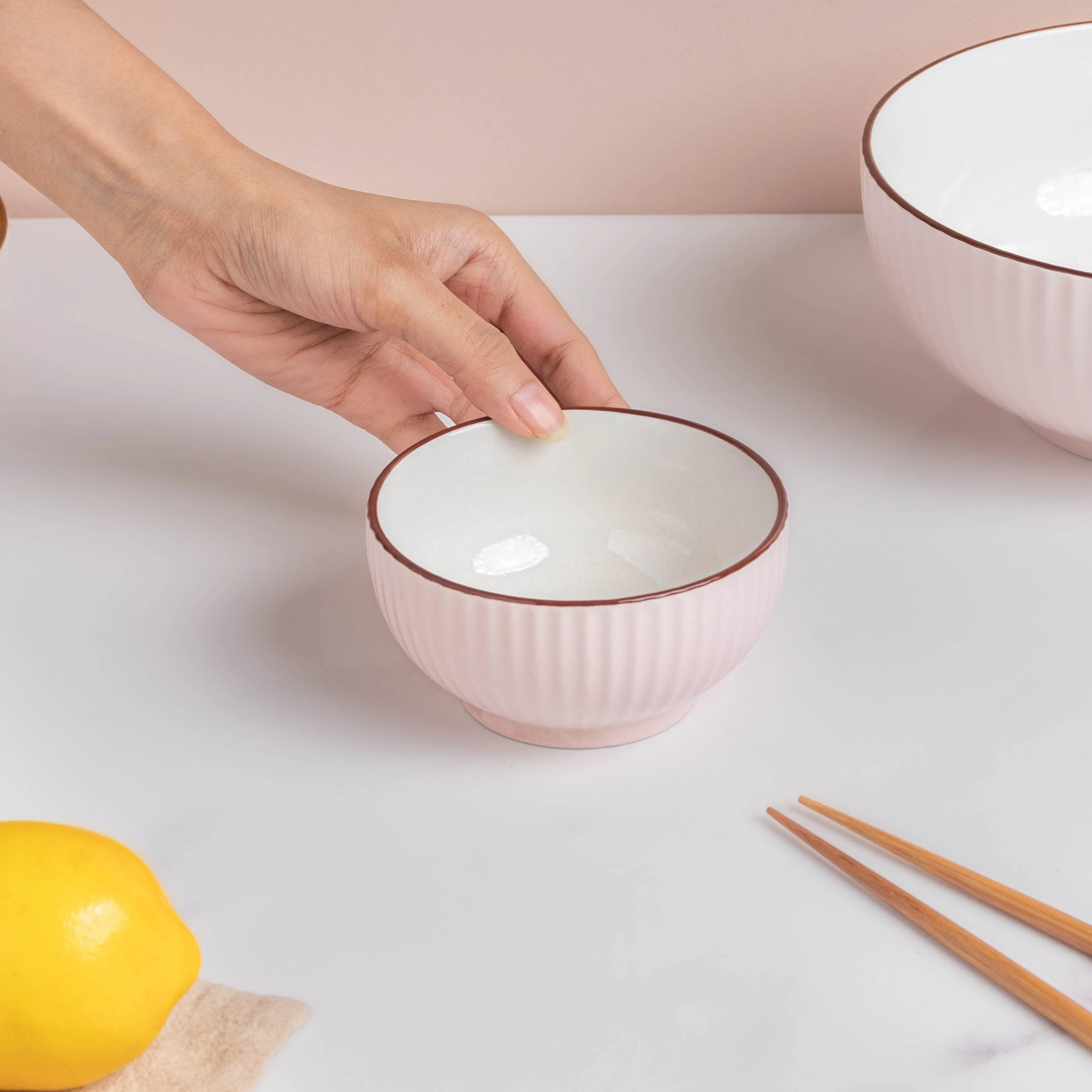 Rosy Pink Snack Set For 8 - Image 14