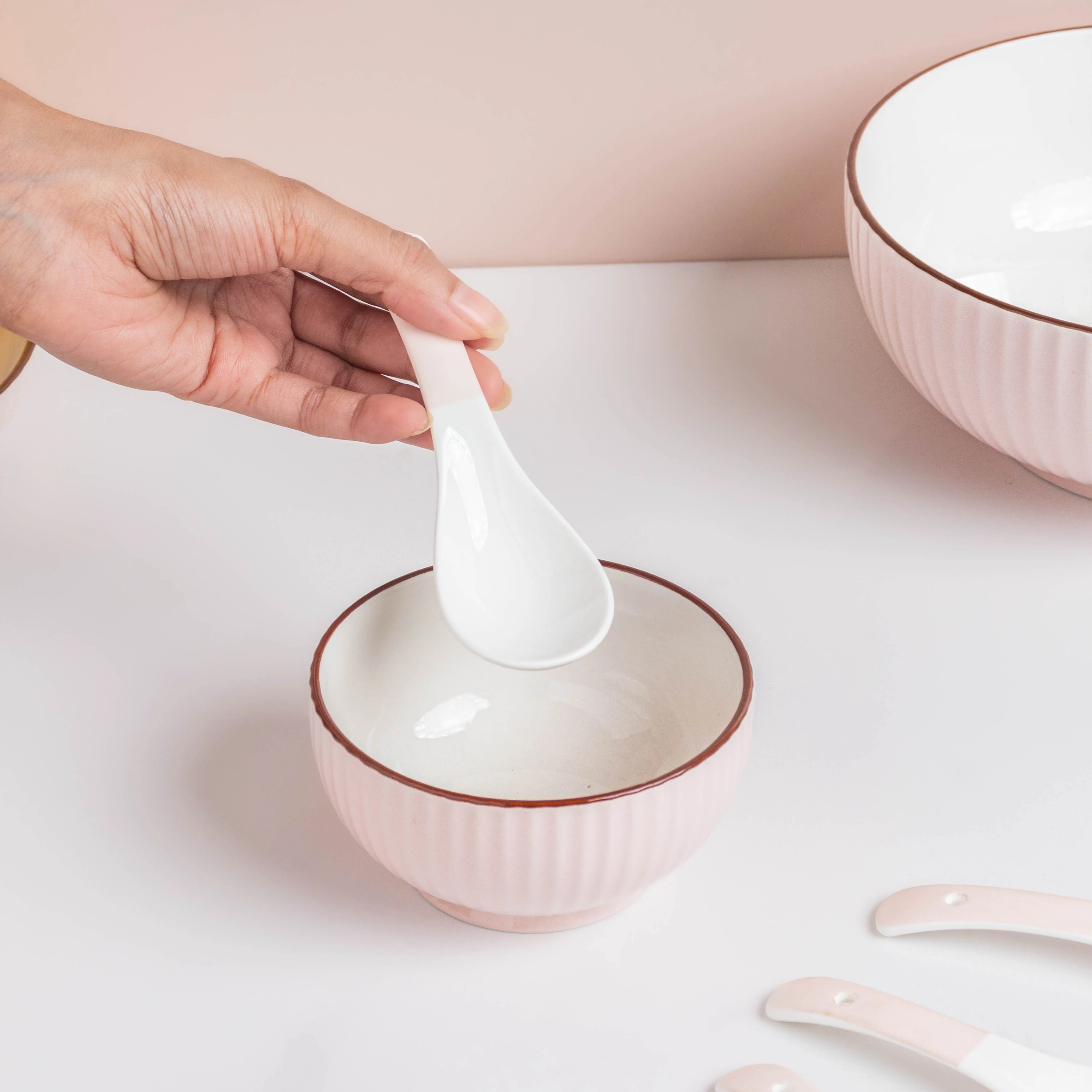 Rosy Pink Snack Set For 8 - Image 8