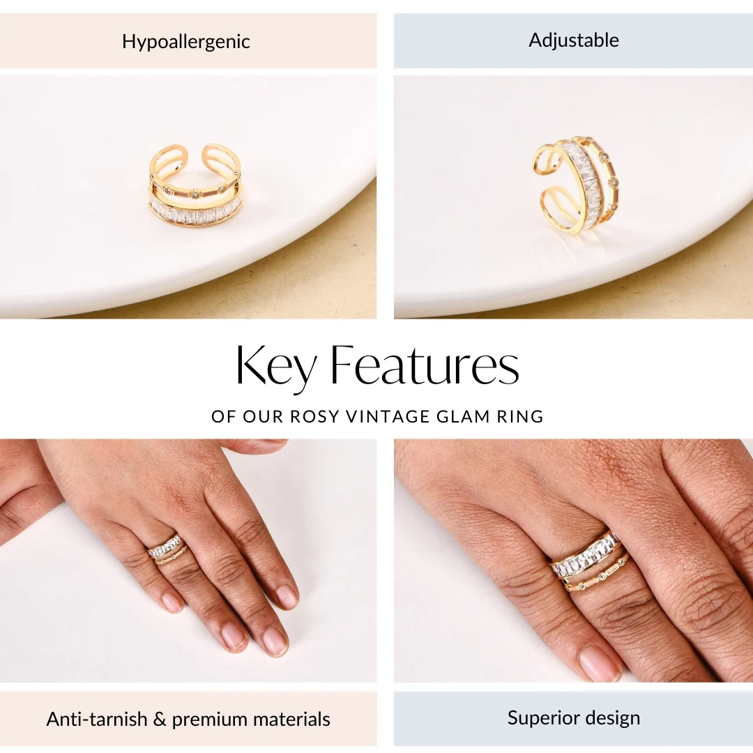Rosy Vintage Glam Ring - Image 4