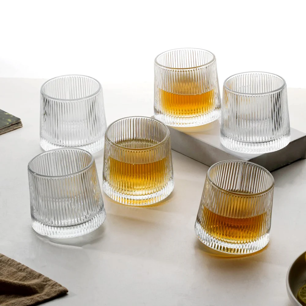 Rotating Fluted Glass Set Of 6 150ml - Image 12