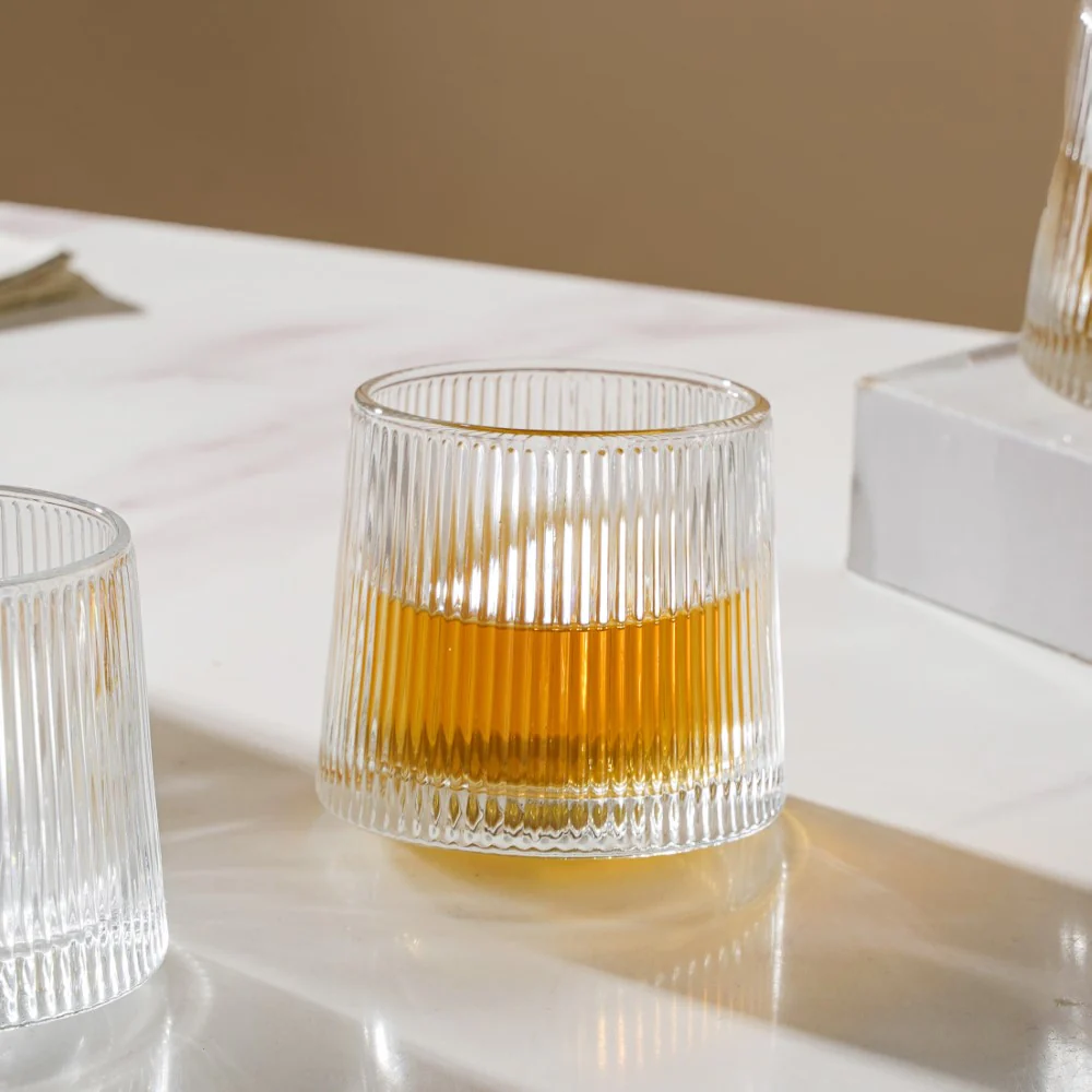 Rotating Fluted Glass Set Of 6 150ml - Image 8