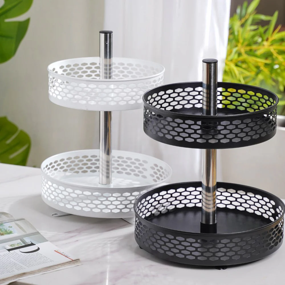 Rotating Metal Storage Rack Black - Image 14