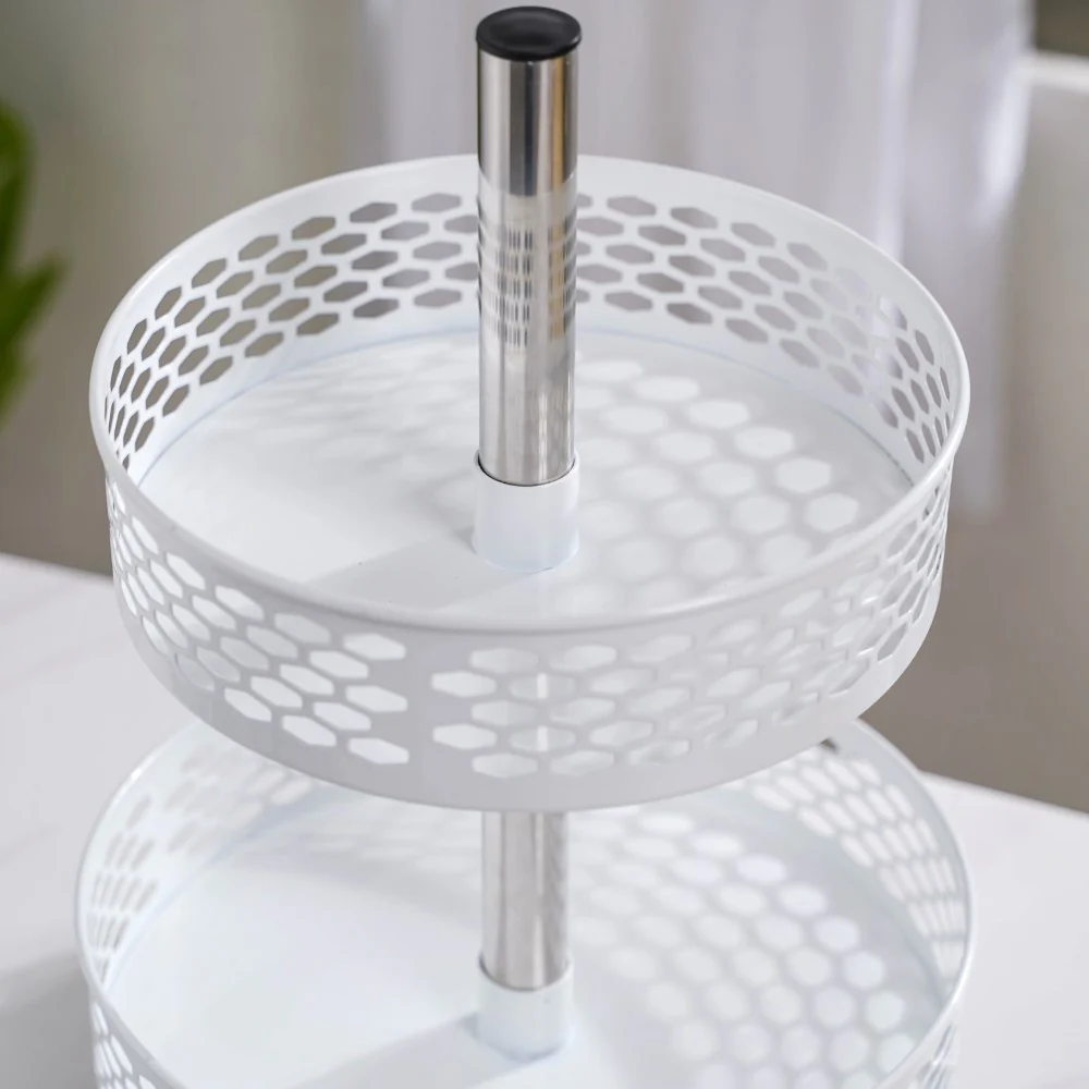 Rotating Metal Storage Rack White - Image 13