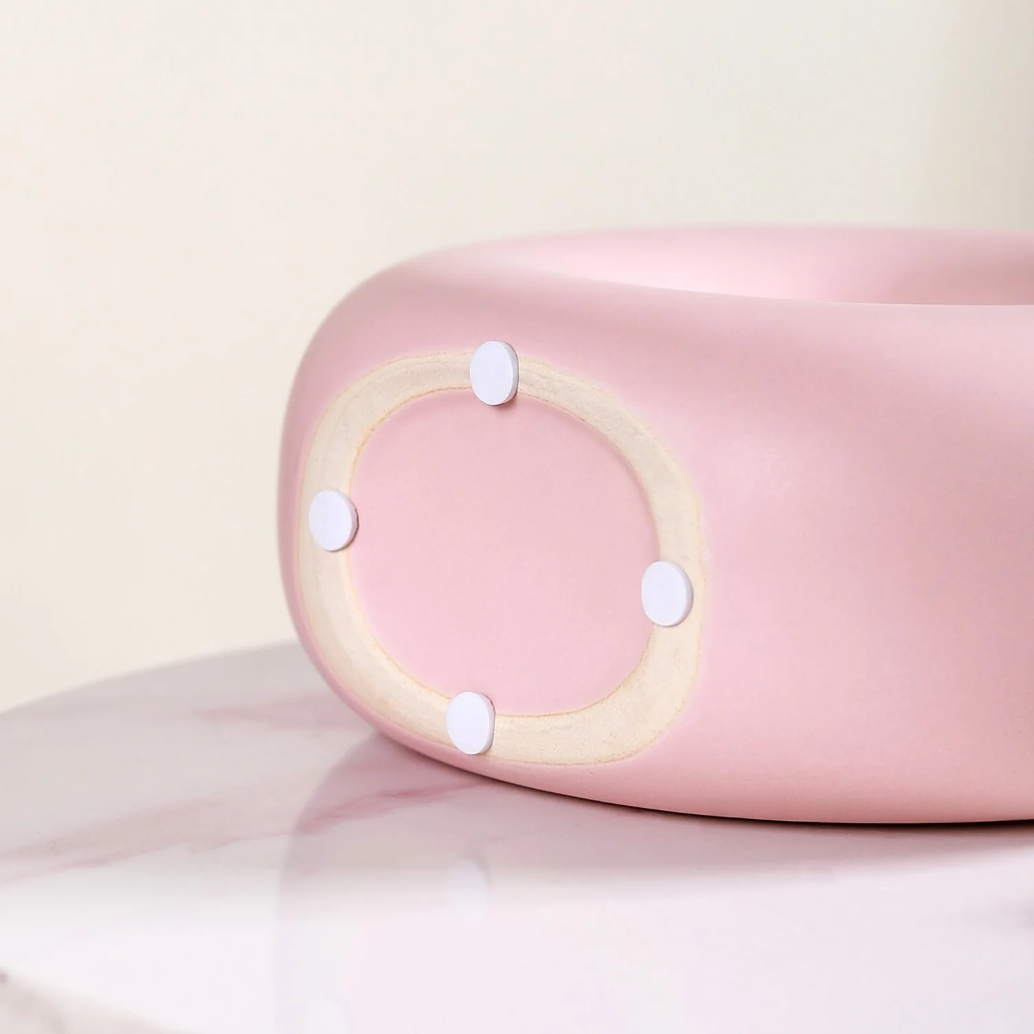 Round Donut Ceramic Vase Pink - Image 10