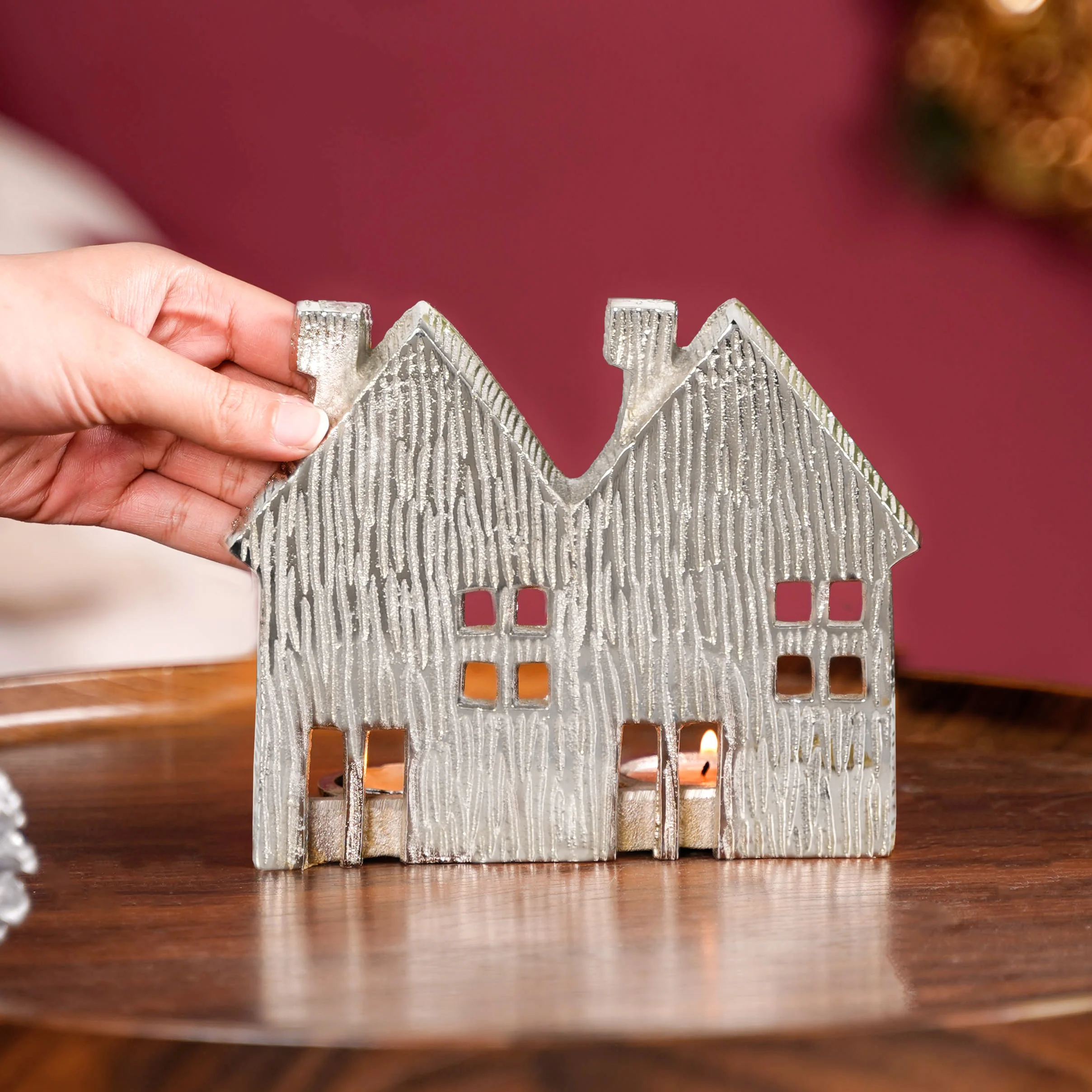 Row Houses Tea Light Candle Holder - Image 2