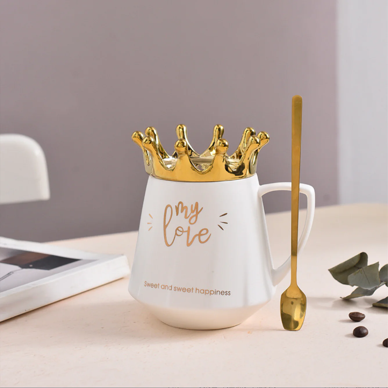 Royal Crown My Love Coffee Cup With Lid 300 ml - Image 8