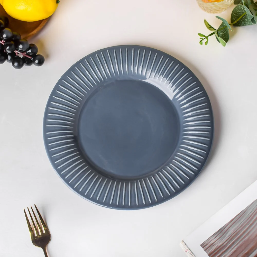 Royal Dinner Plate Greyish Blue Large 9.5 Inch - Image 4