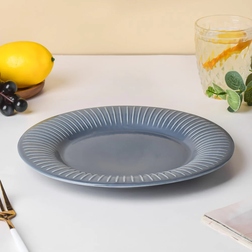 Royal Dinner Plate Greyish Blue Large 9.5 Inch - Image 5