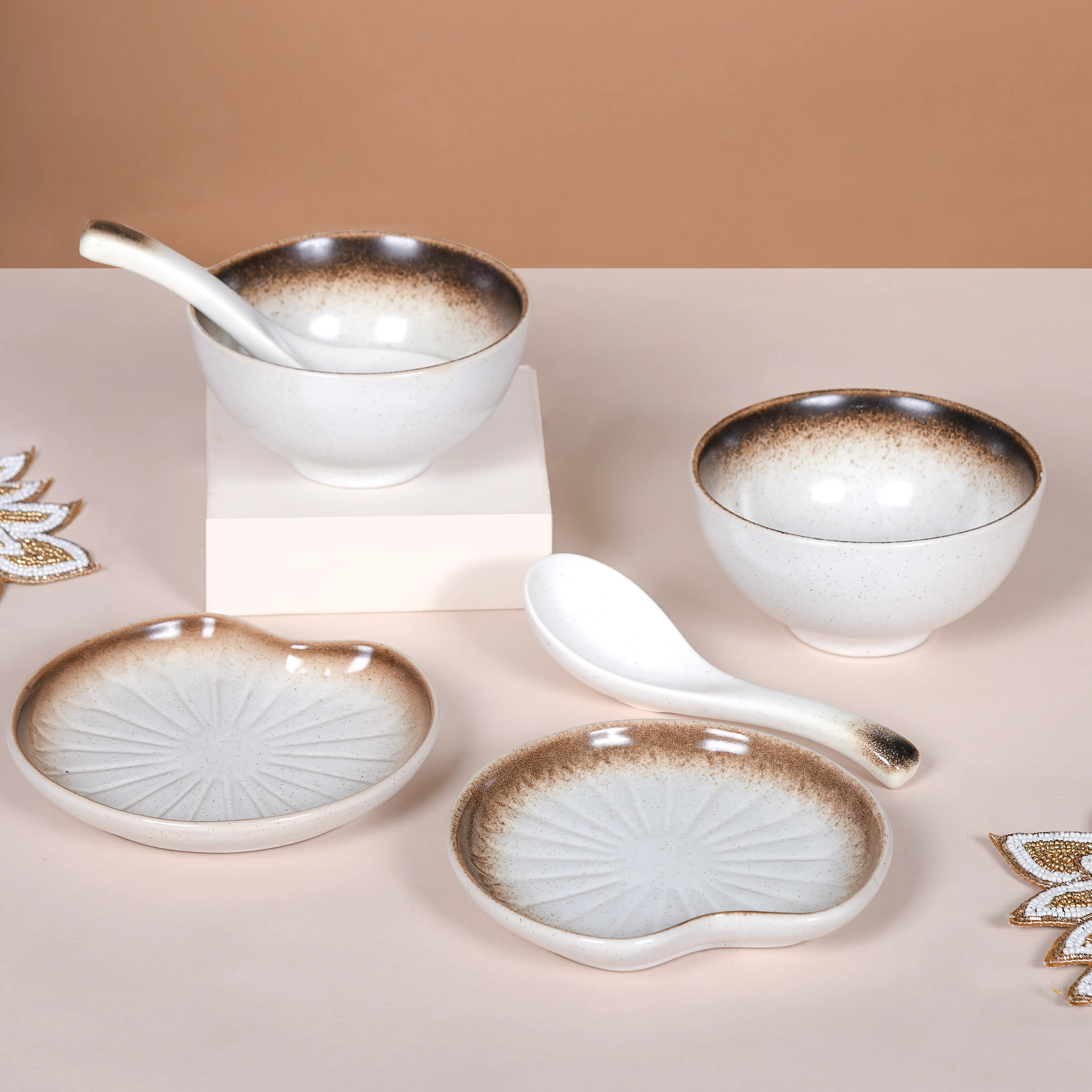 Rustic Crockery Gift Set of 9 - Image 2