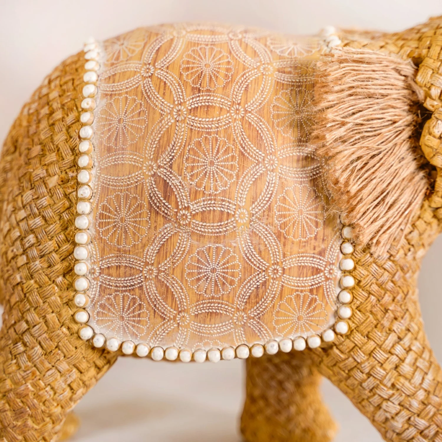 Rustic Elephant Decor Showpiece Beige - Image 6