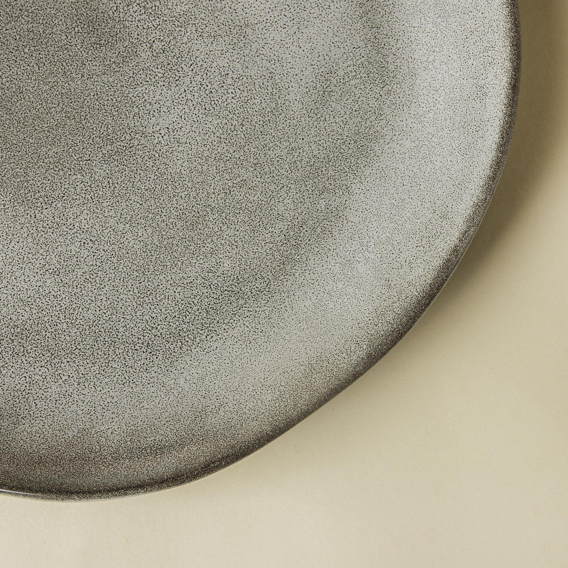 Rustic Handmade Dinner Plate Grey 11 Inch - Image 5