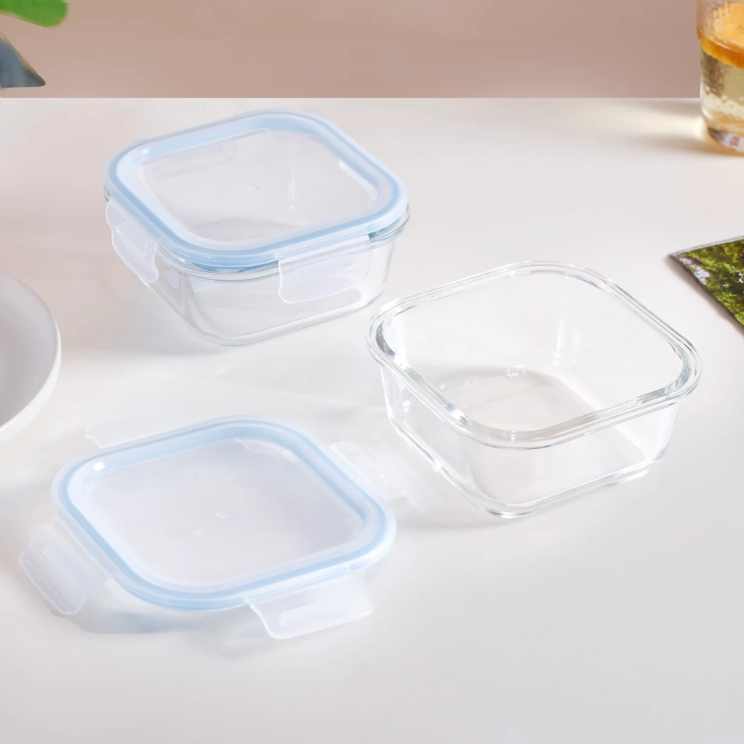 Safe Lock Glass Storage Container Set of 2 Airtight 500ml - Image 6