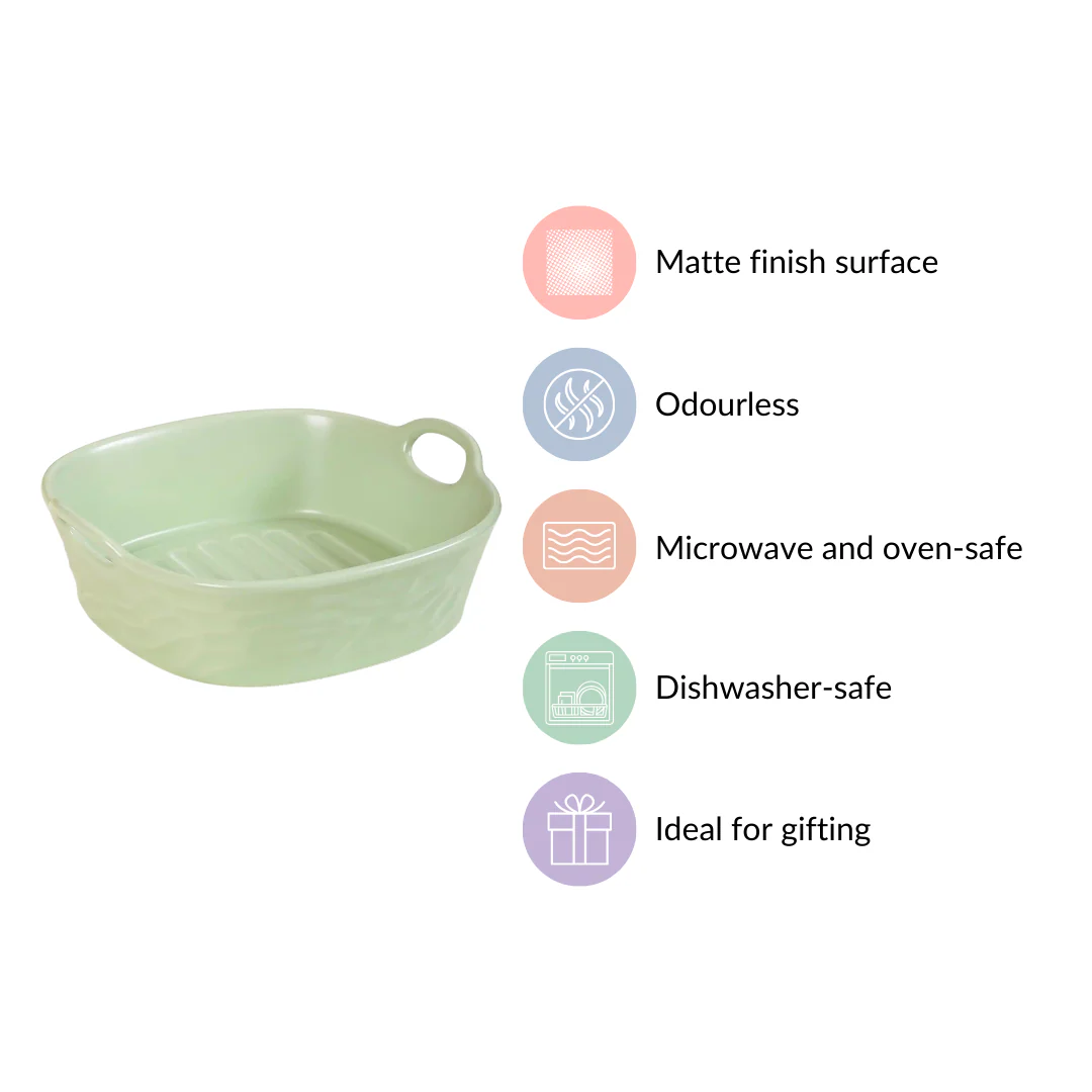 Sage Green Large Ceramic Serving Bowl 800 ml - Image 7