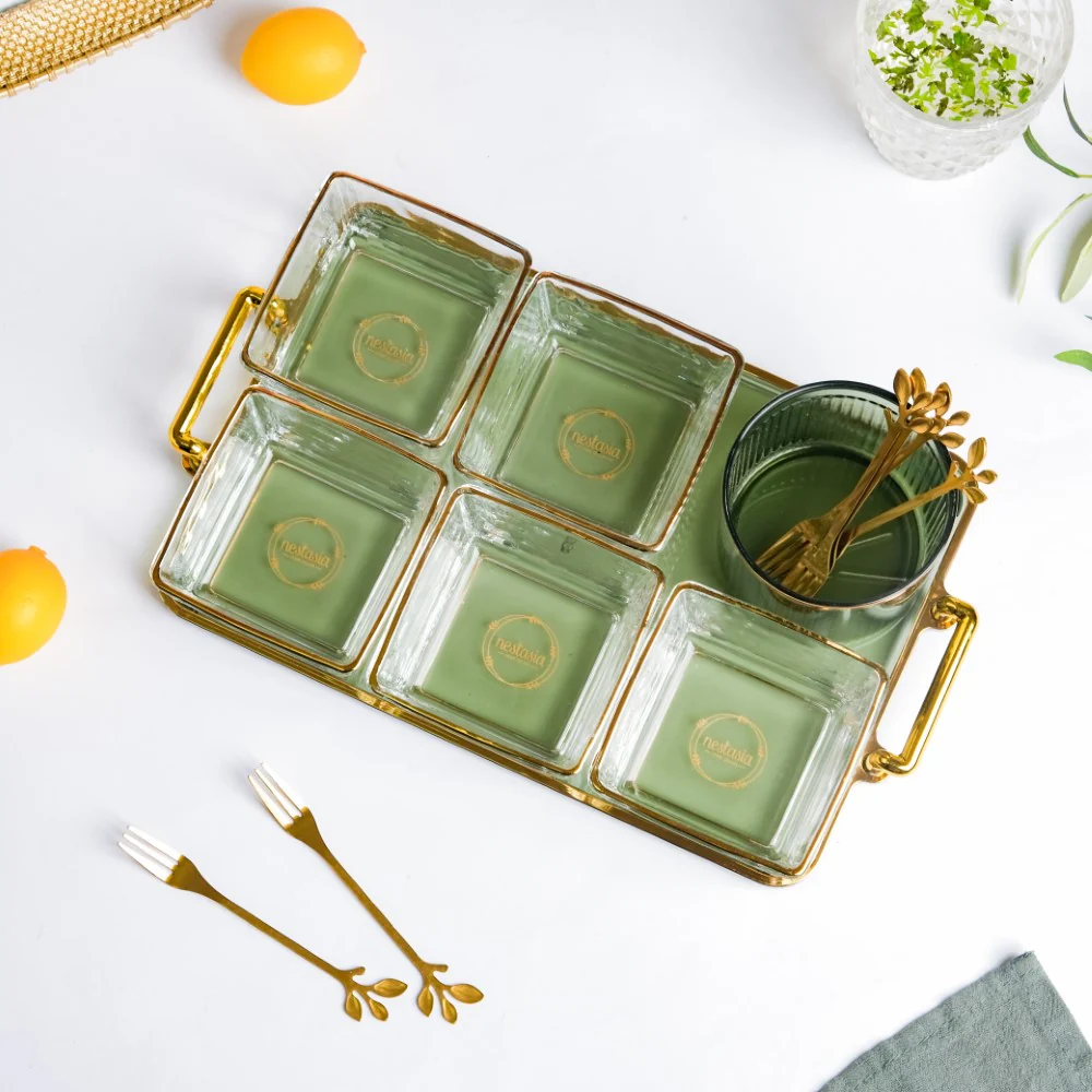 Sage Green Snack And Sweets Bowl Set of 13 - Image 7