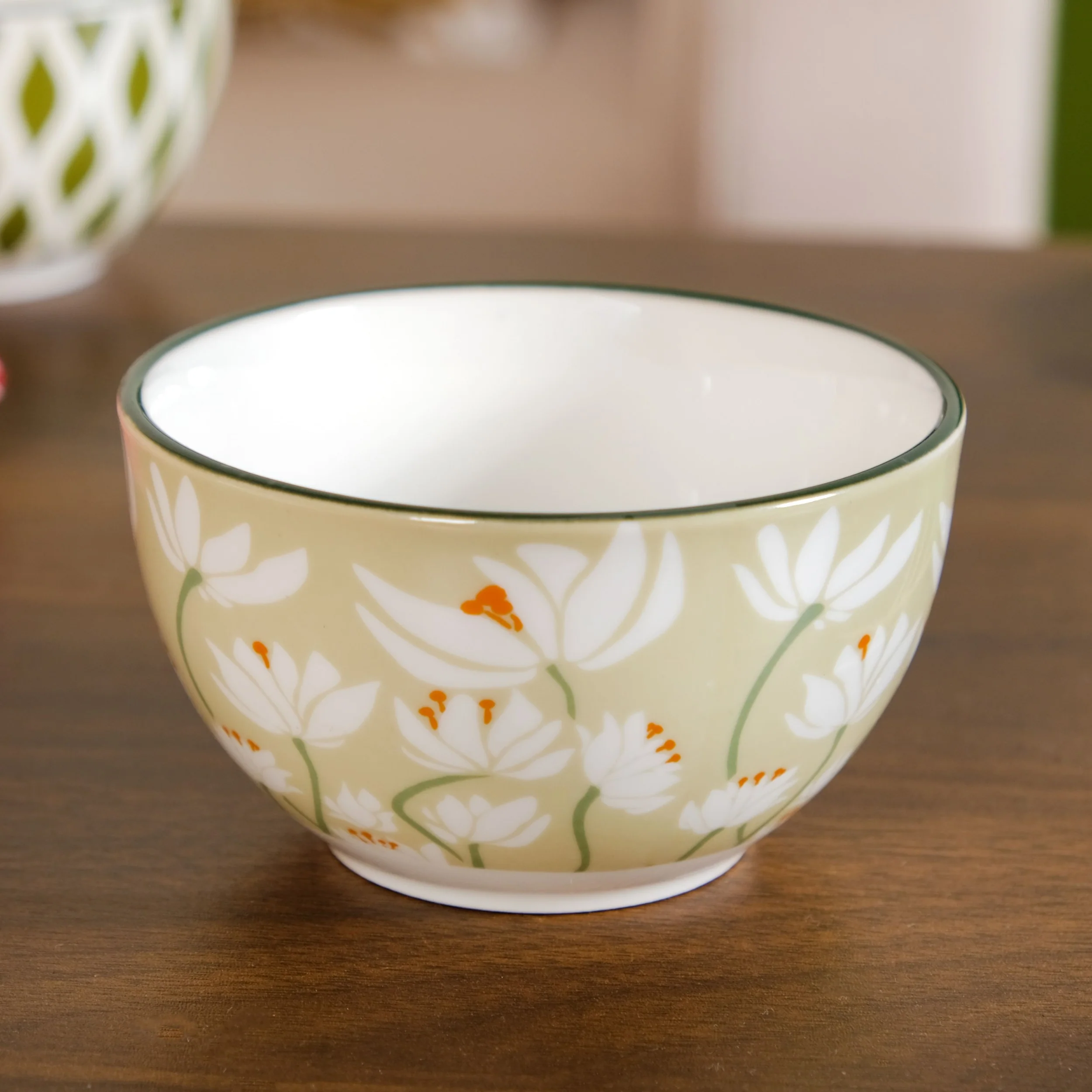 Sage Scape Bowl Tray And Toothpick Holder Set Of 5 - Image 7