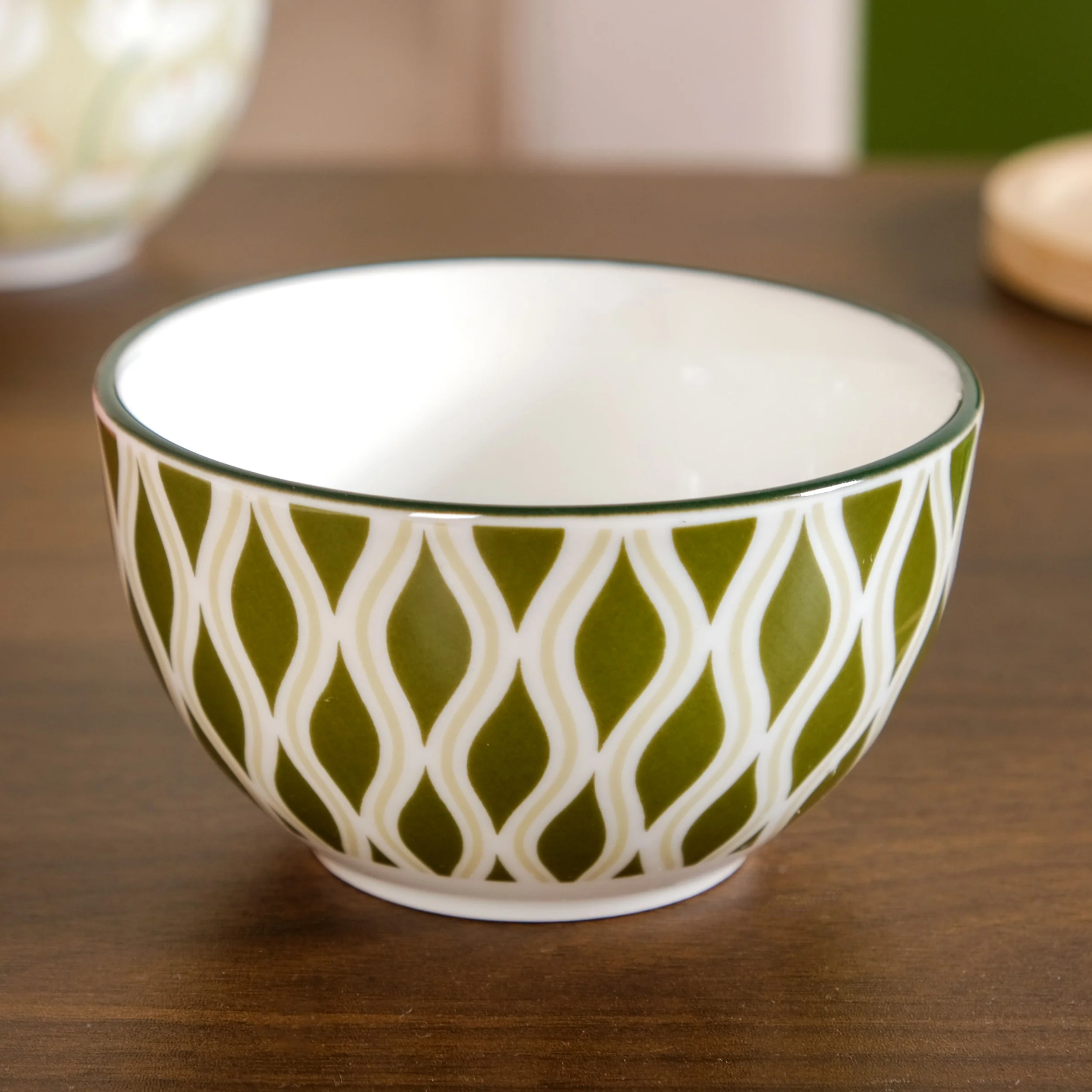 Sage Scape Bowl Tray And Toothpick Holder Set Of 5 - Image 8
