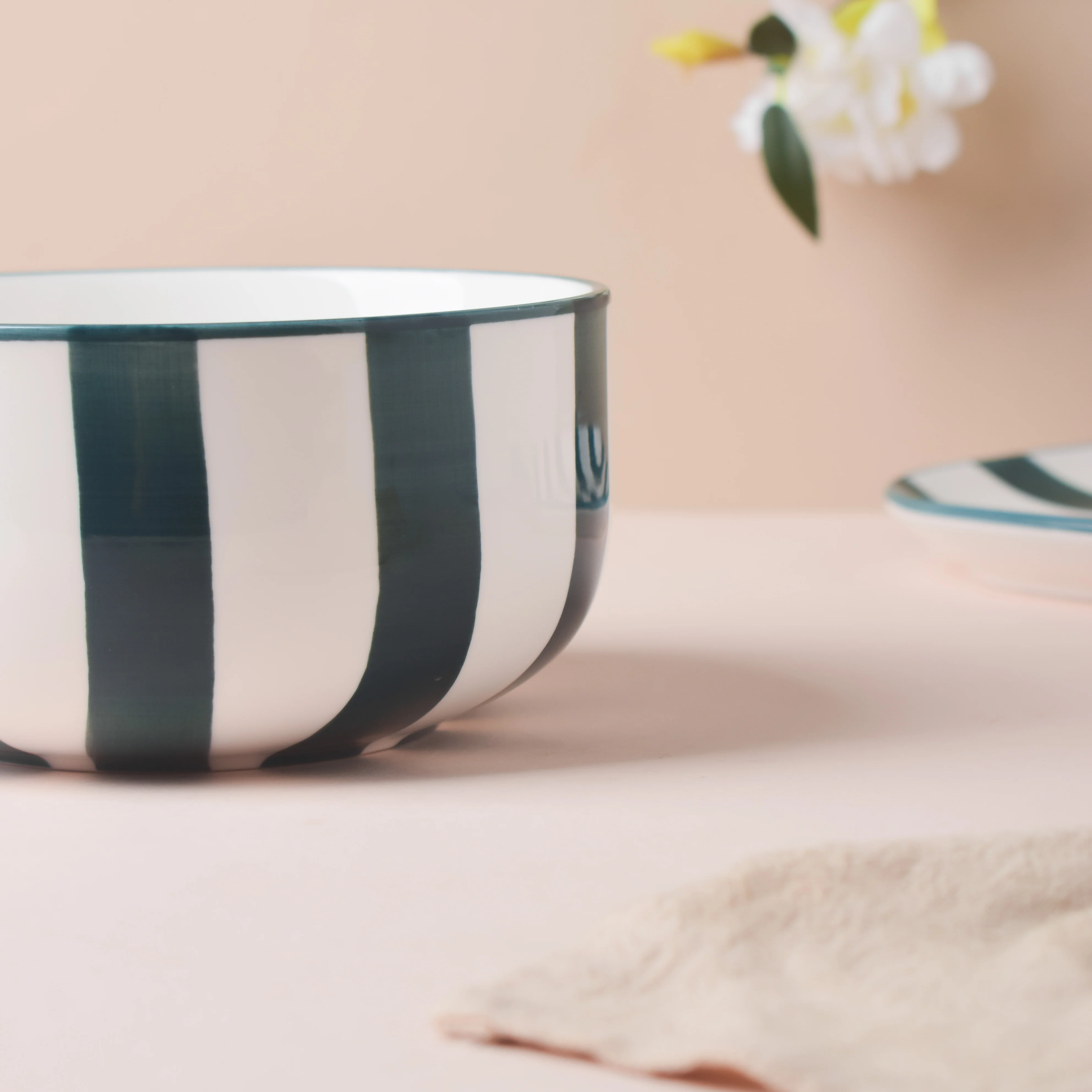 Sailor Striped Green Serving Bowl - Image 5
