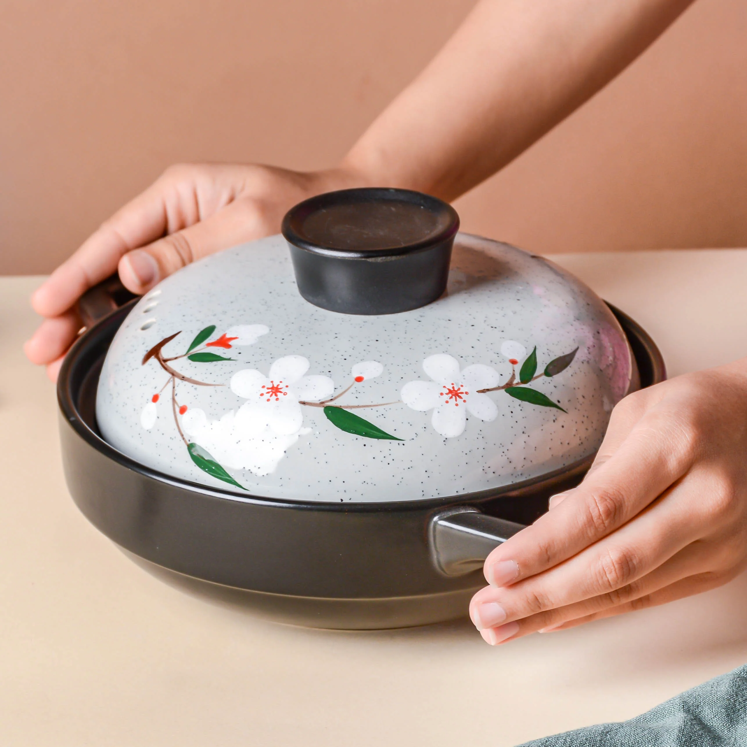 Sakura Shallow Cooking Pot Grey - Image 3