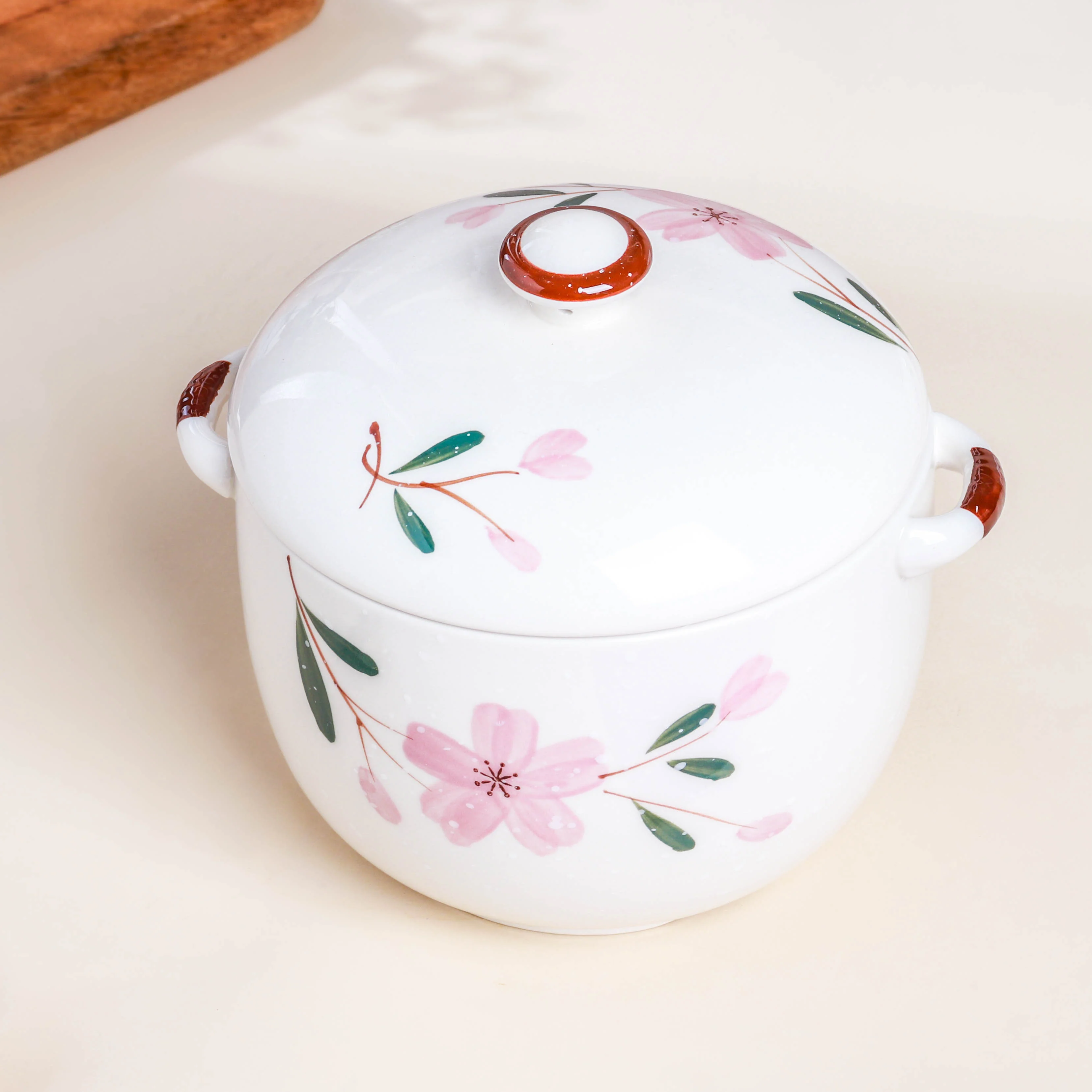 Sakura White Casserole Pot Medium - Image 8