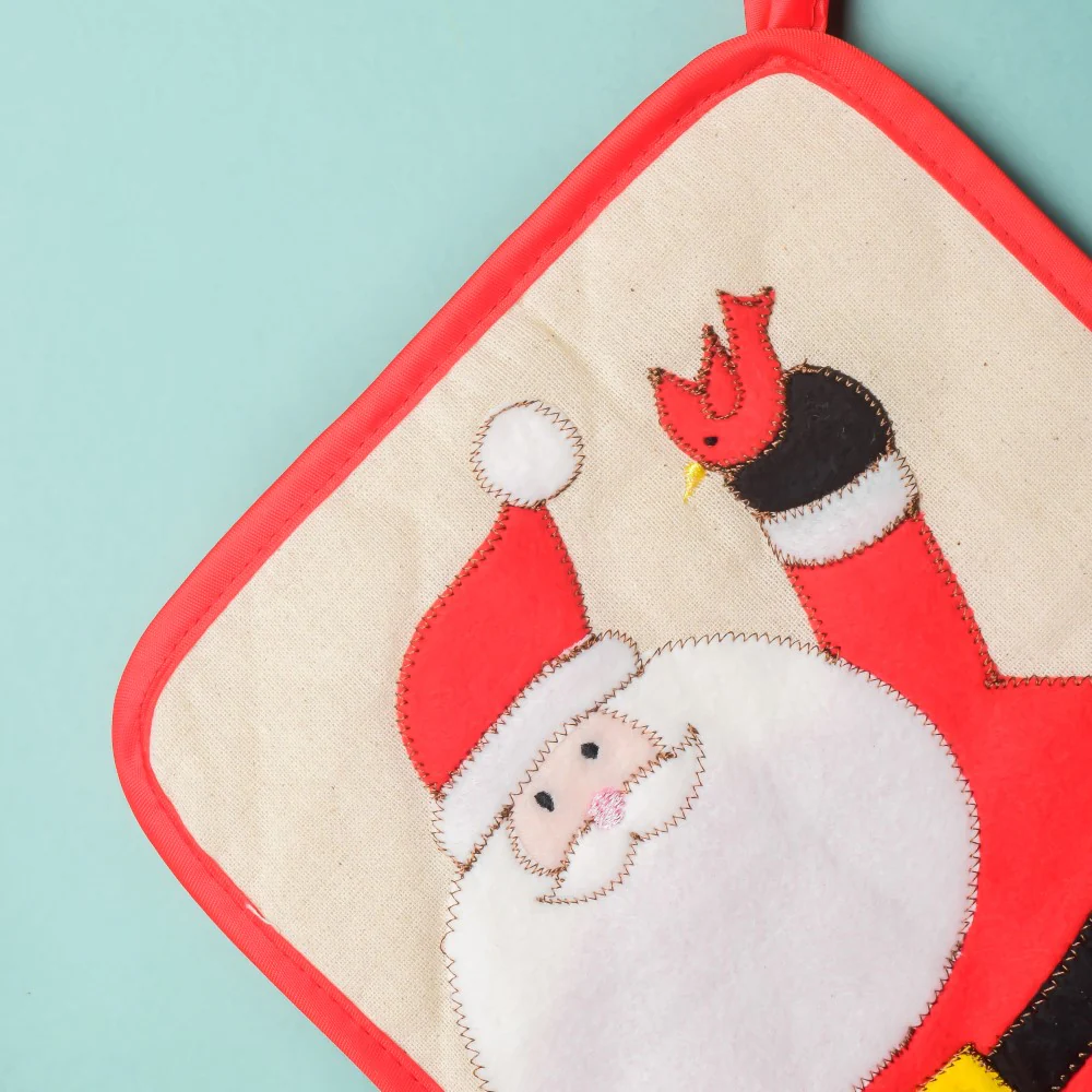 Santa Square Christmas Themed Trivet 8.5 Inch - Image 5