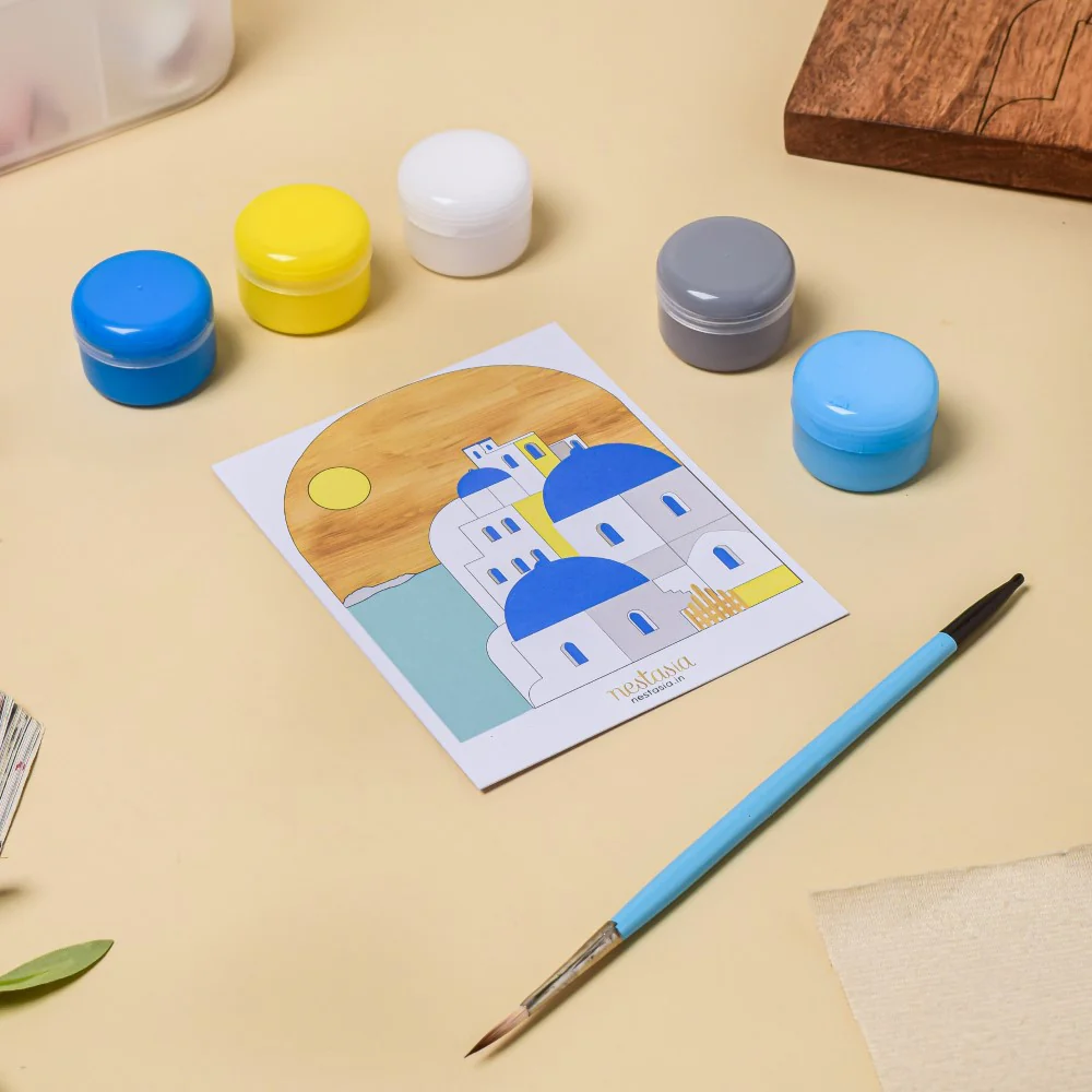 Santorini Wooden DIY Paint Kit 13x10 Inch - Image 2