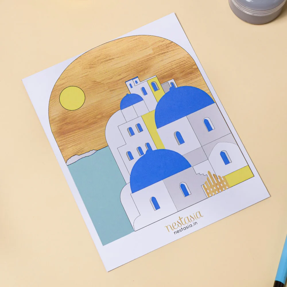 Santorini Wooden DIY Paint Kit 13x10 Inch - Image 5