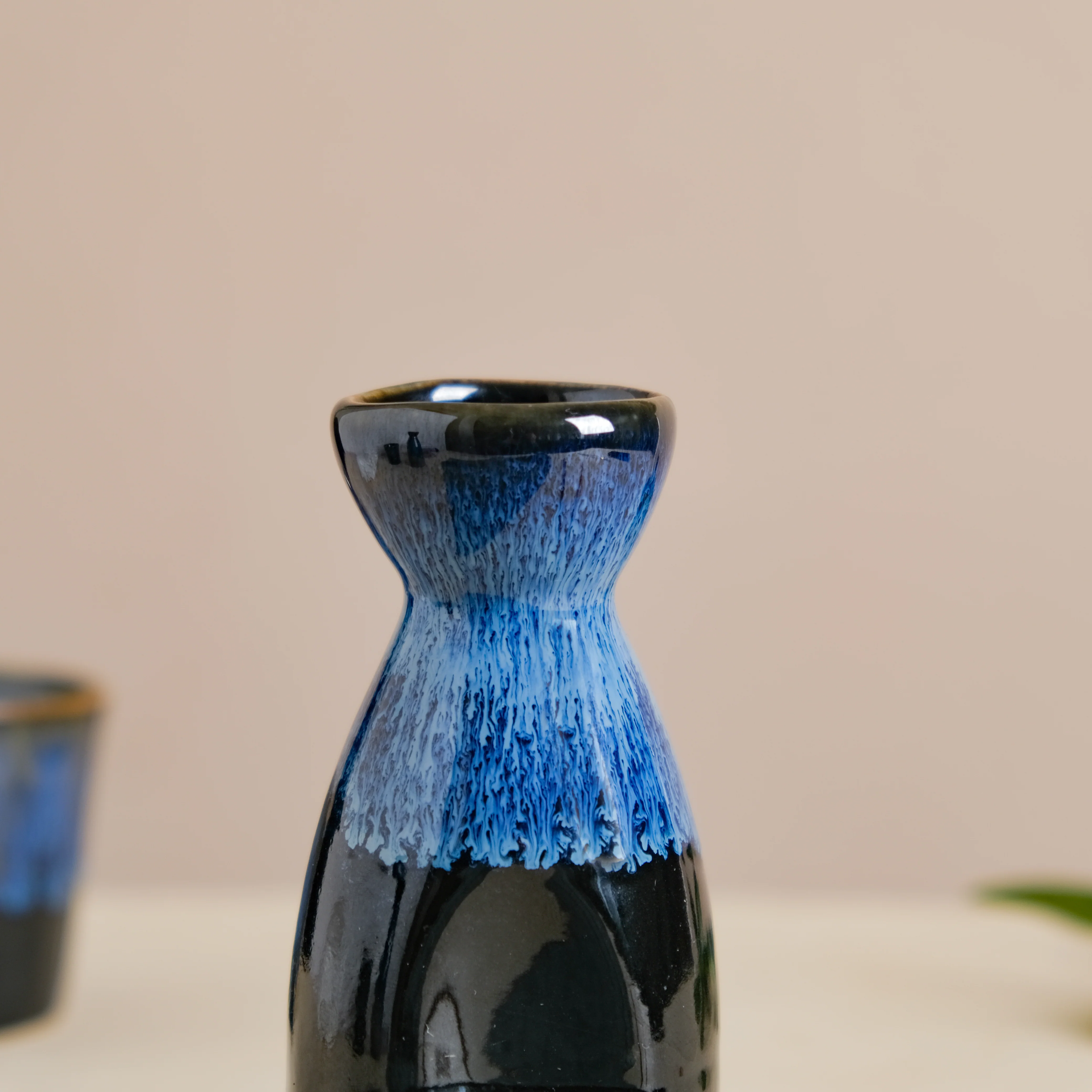 Sapphire Ceramic Sake Mini Decanter Blue 120 ml - Image 3