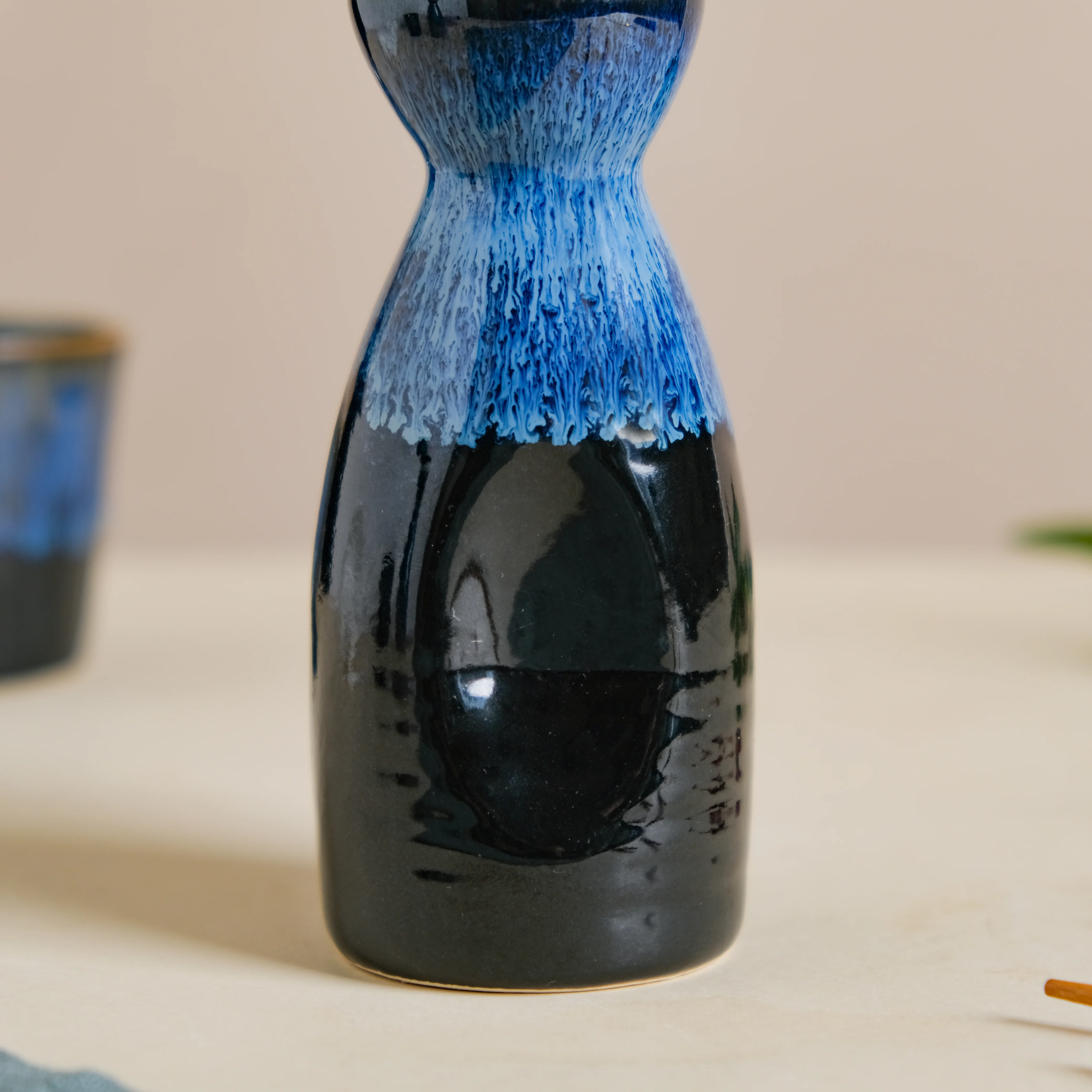 Sapphire Ceramic Sake Mini Decanter Blue 120 ml - Image 5