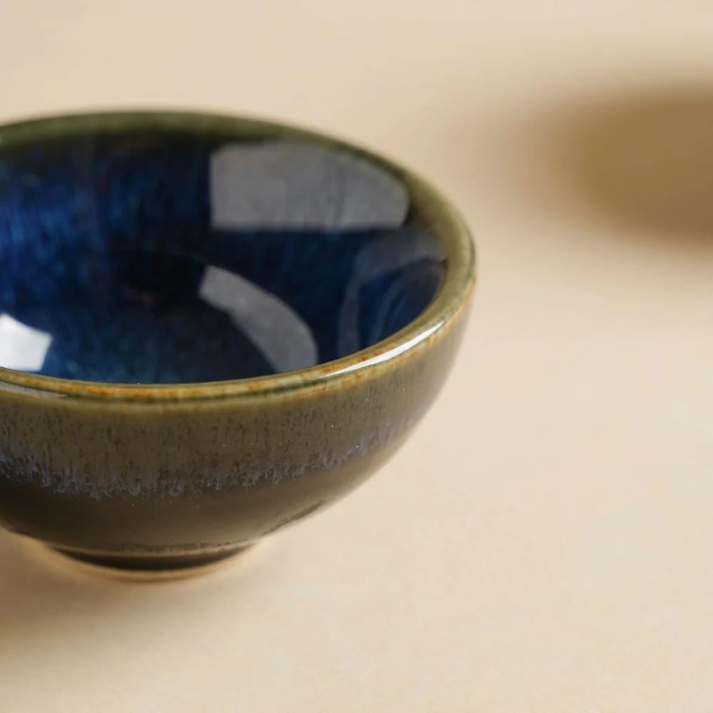 Sapphire Glazed Dip Bowl Blue 50 ml - Image 7