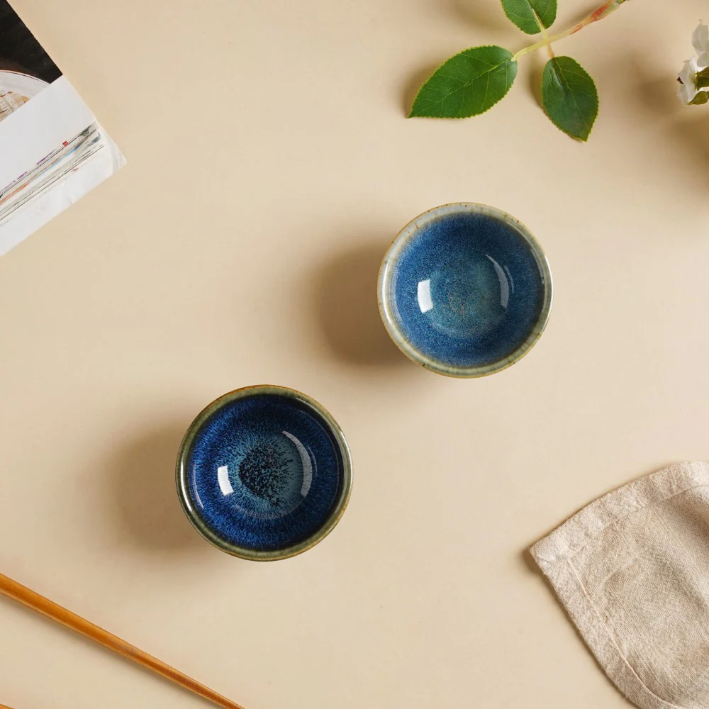 Sapphire Glazed Dip Bowl Blue 50 ml - Image 8