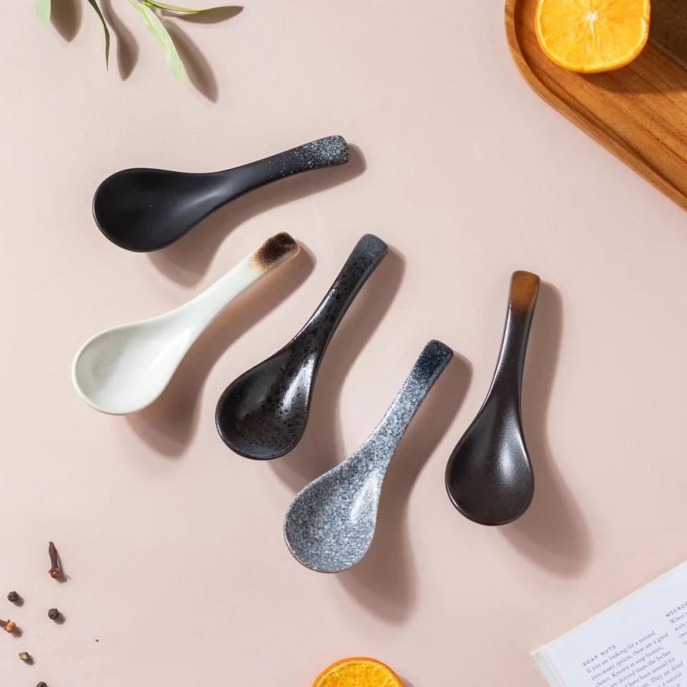 Savanna Stoneware Soup Spoon Matte Black - Image 8
