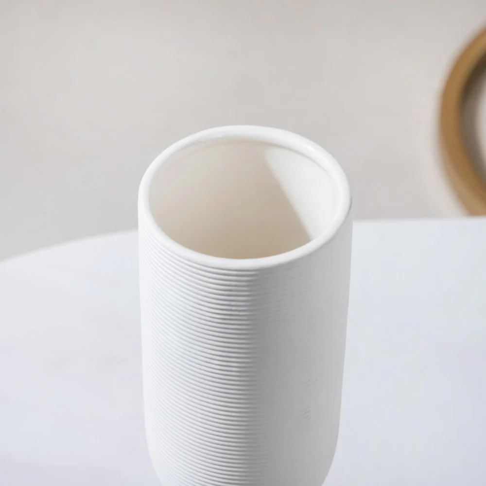 Scandinavian Round Bottom Ceramic Vase - Image 6