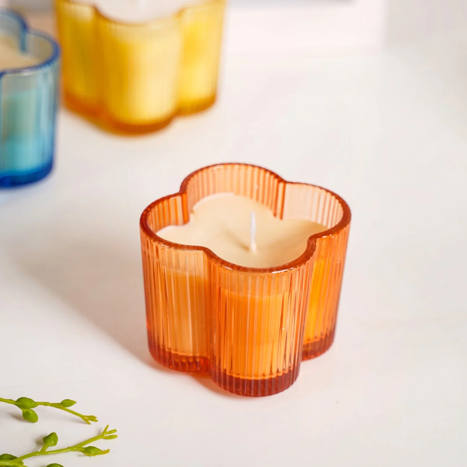 Scented Oasis Fragrant Lucky Leaf Candle Set Of 4 - Image 8