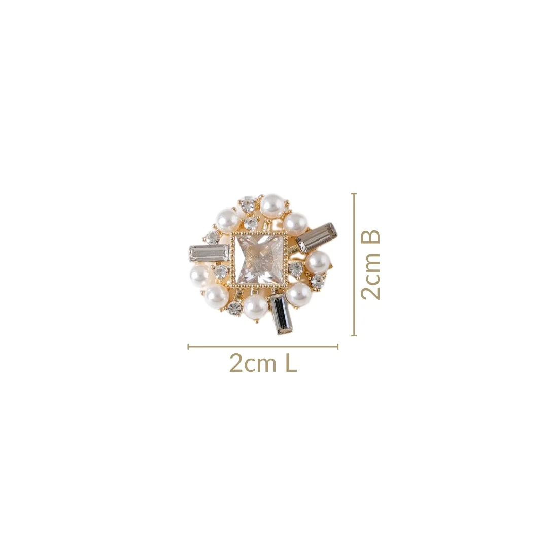 Sculptural Edgy Gold Stud Earrings - Image 3