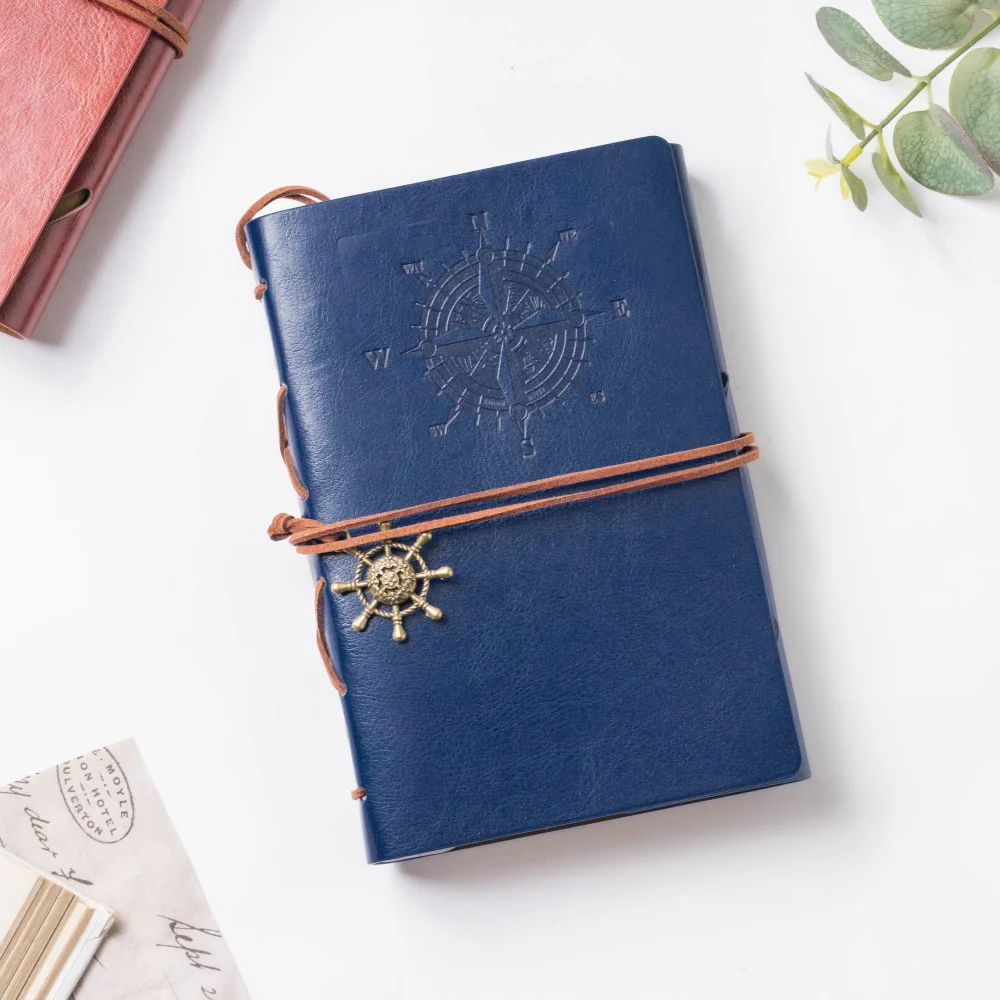 Seafarer Leather Journal With Anchor Tassel Blue 75 Pages
