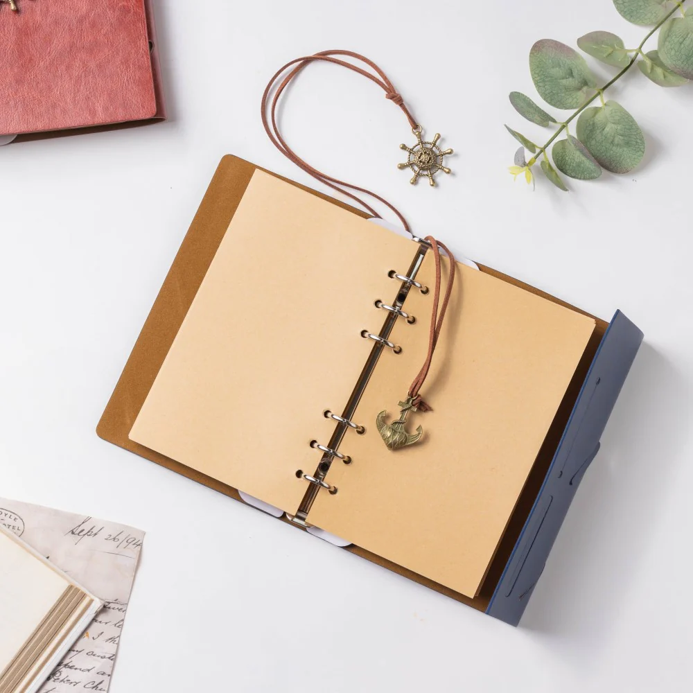 Seafarer Leather Journal With Anchor Tassel Blue 75 Pages - Image 2