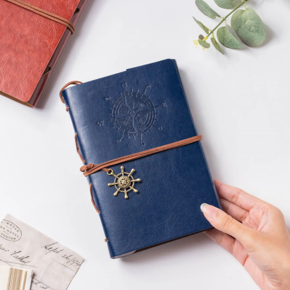 Seafarer Leather Journal With Anchor Tassel Blue 75 Pages - Image 4