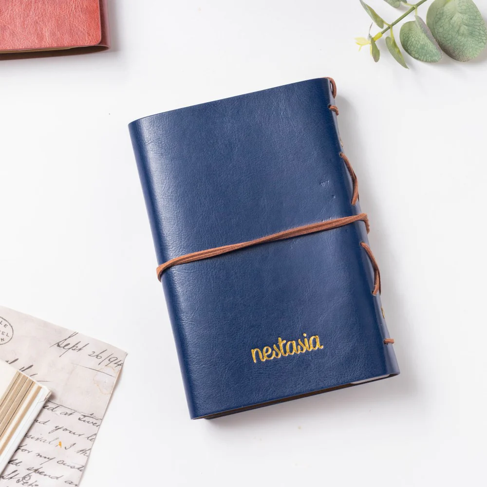 Seafarer Leather Journal With Anchor Tassel Blue 75 Pages - Image 7