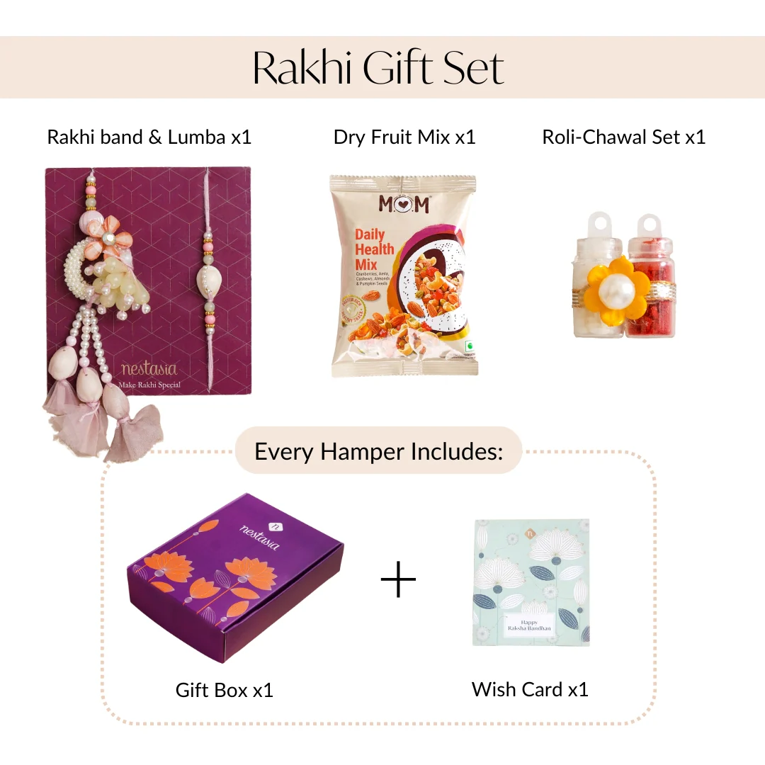 Seashell Serenade Rakhi Lumba Set - Image 4