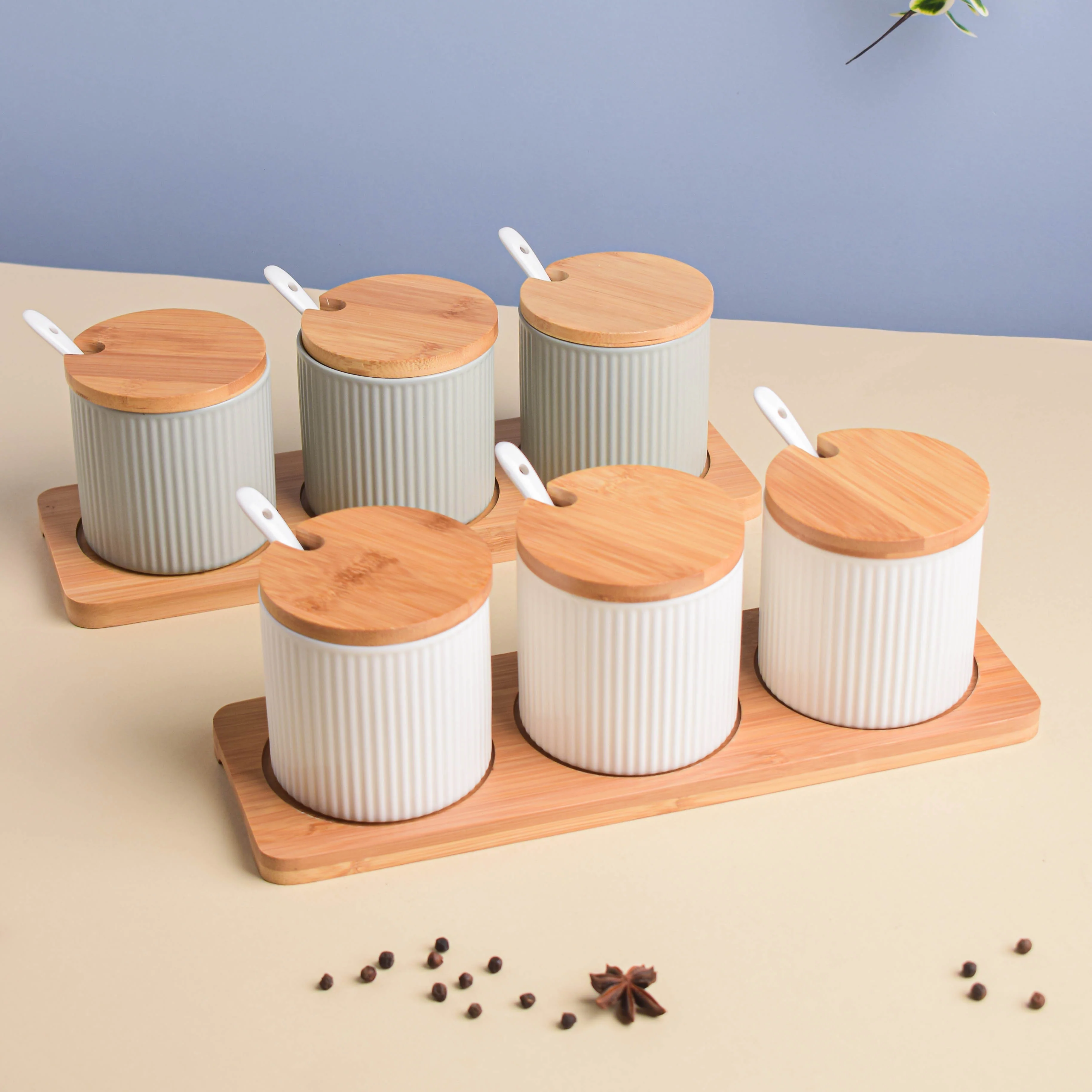 Seasoning Jar Set of 3 with Tray
