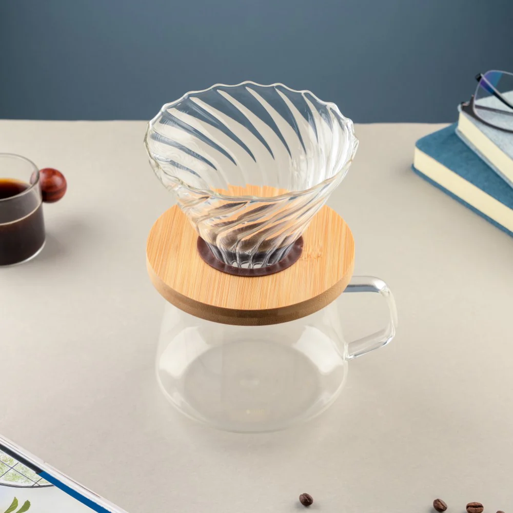 Self Brew V60 Glass Drip Coffee Maker with Pot 700ml - Image 4