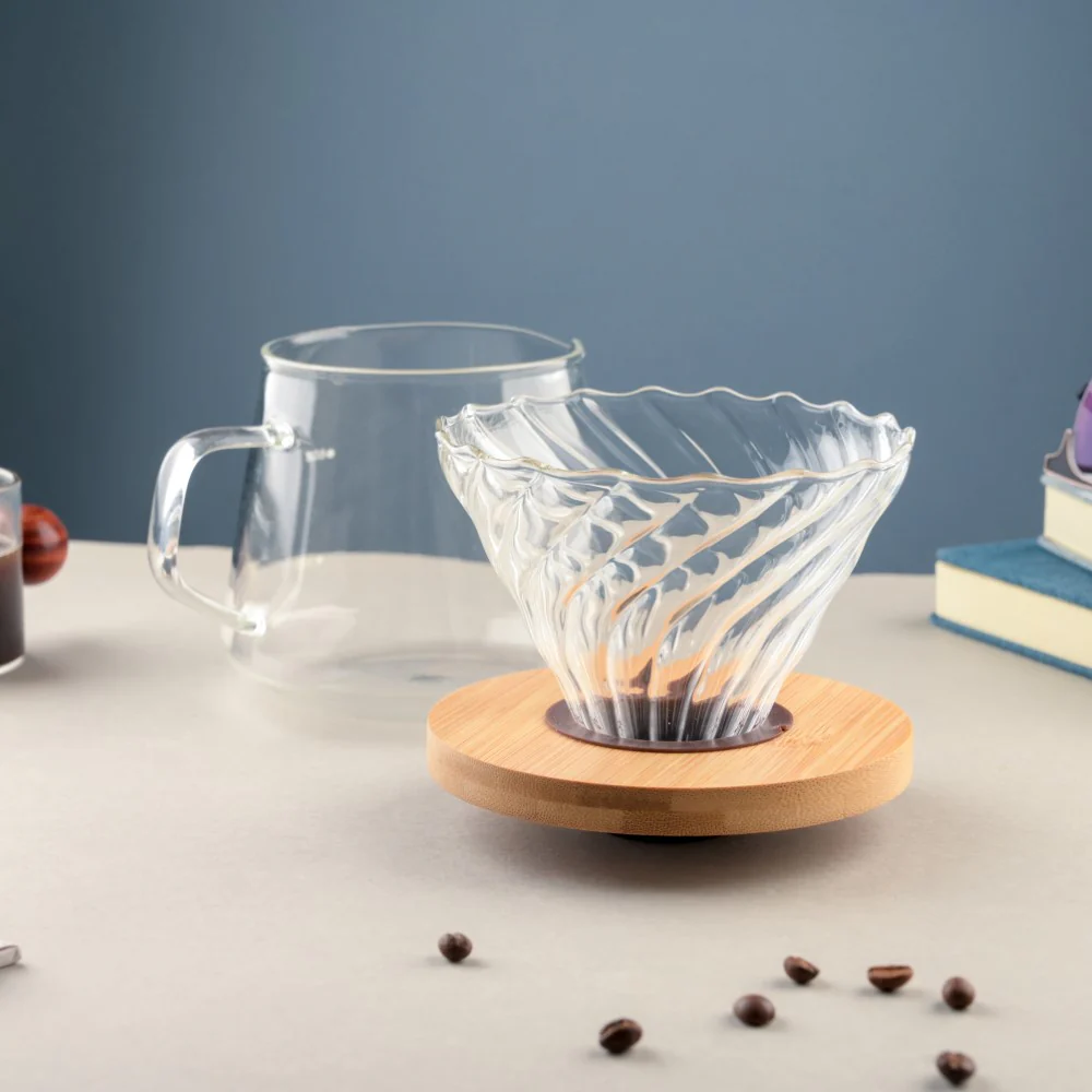 Self Brew V60 Glass Drip Coffee Maker with Pot 700ml - Image 5
