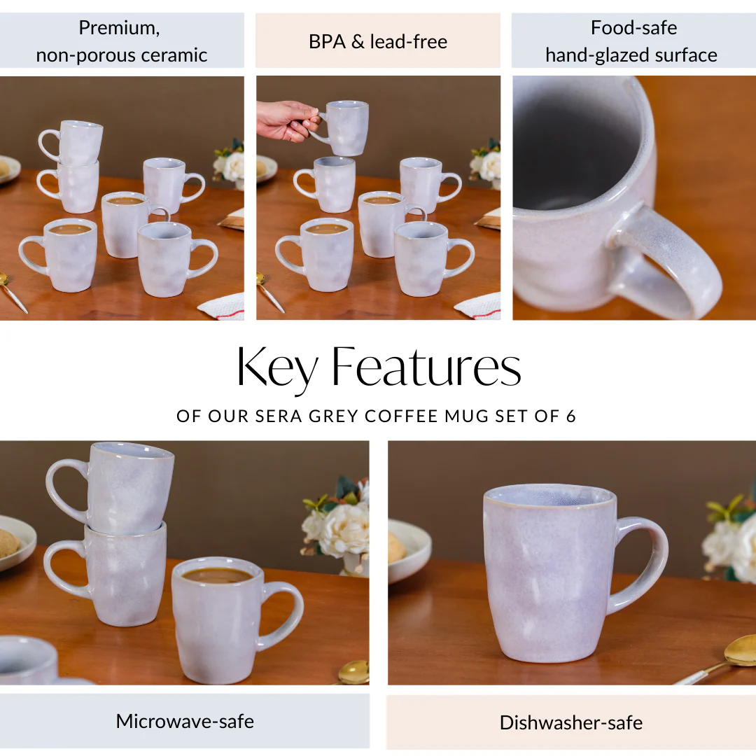 Sera Lavender Coffee Mug Set Of 6 250ml - Image 5