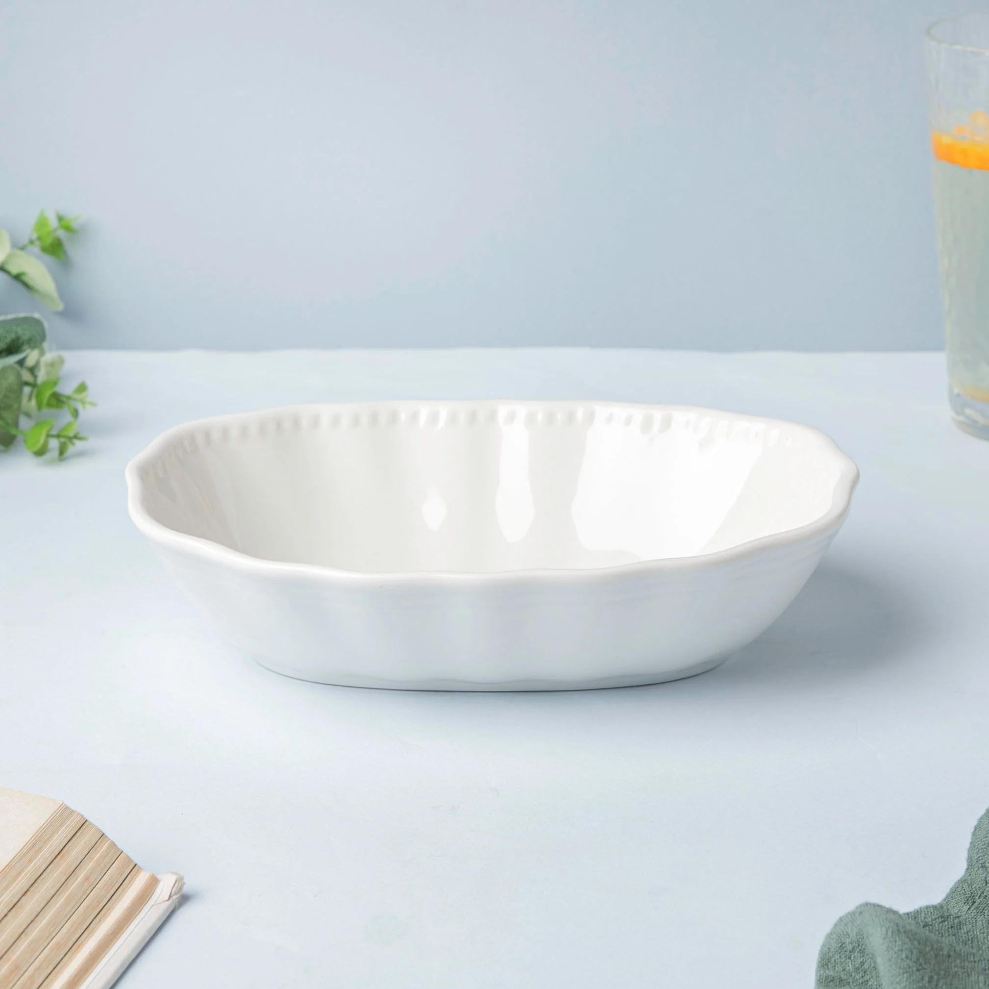 Serena Oval Snack Bowl White 8 Inch 350 ml - Image 4