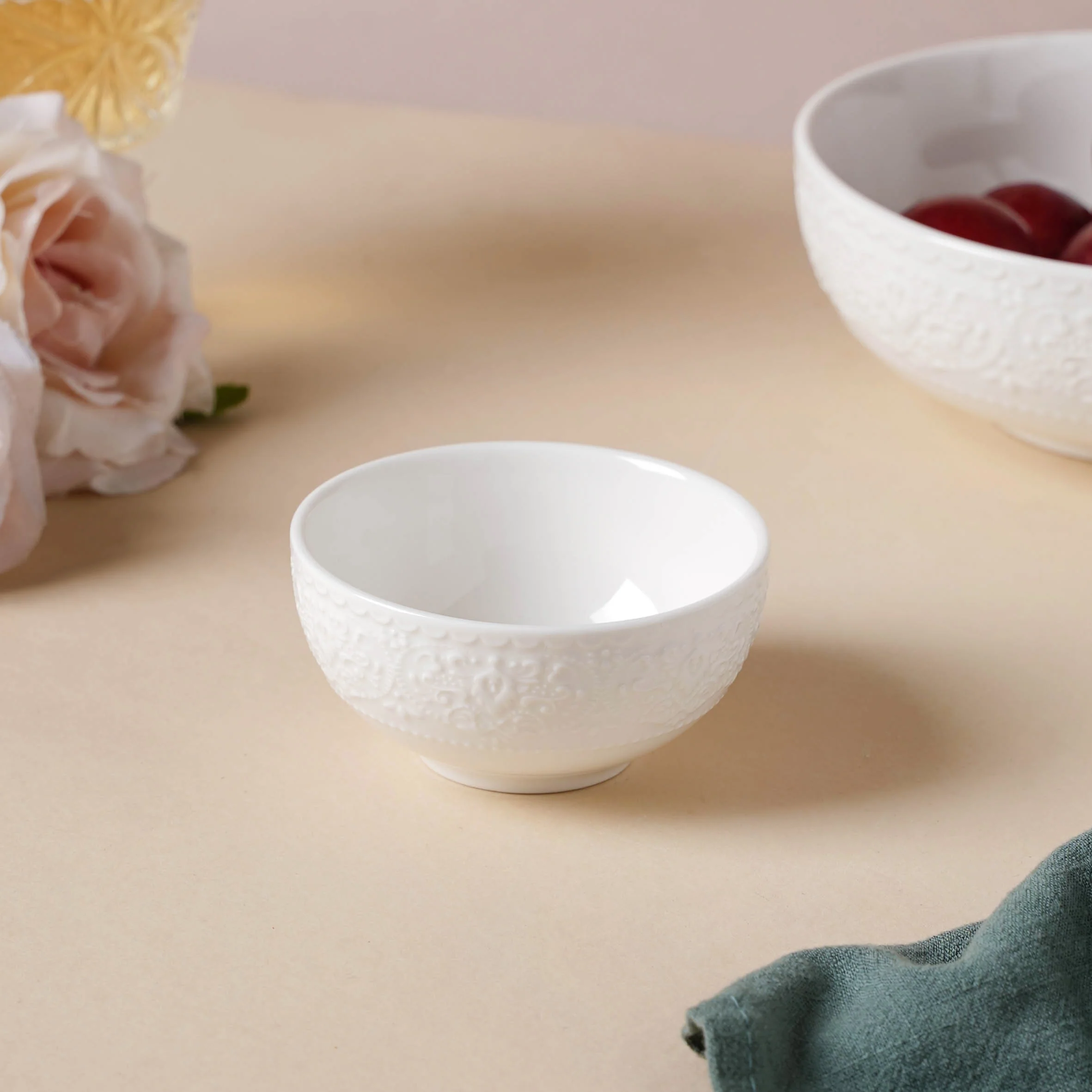 Serena Pearly White Dip Bowl 100 ml - Image 3