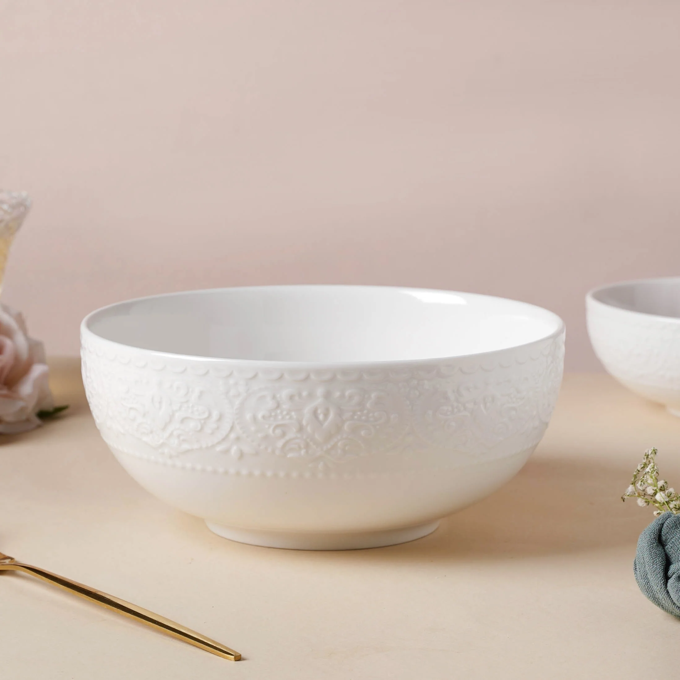 Serena Pearly White Serving Bowl 8 Inch 1500 ml - Image 5