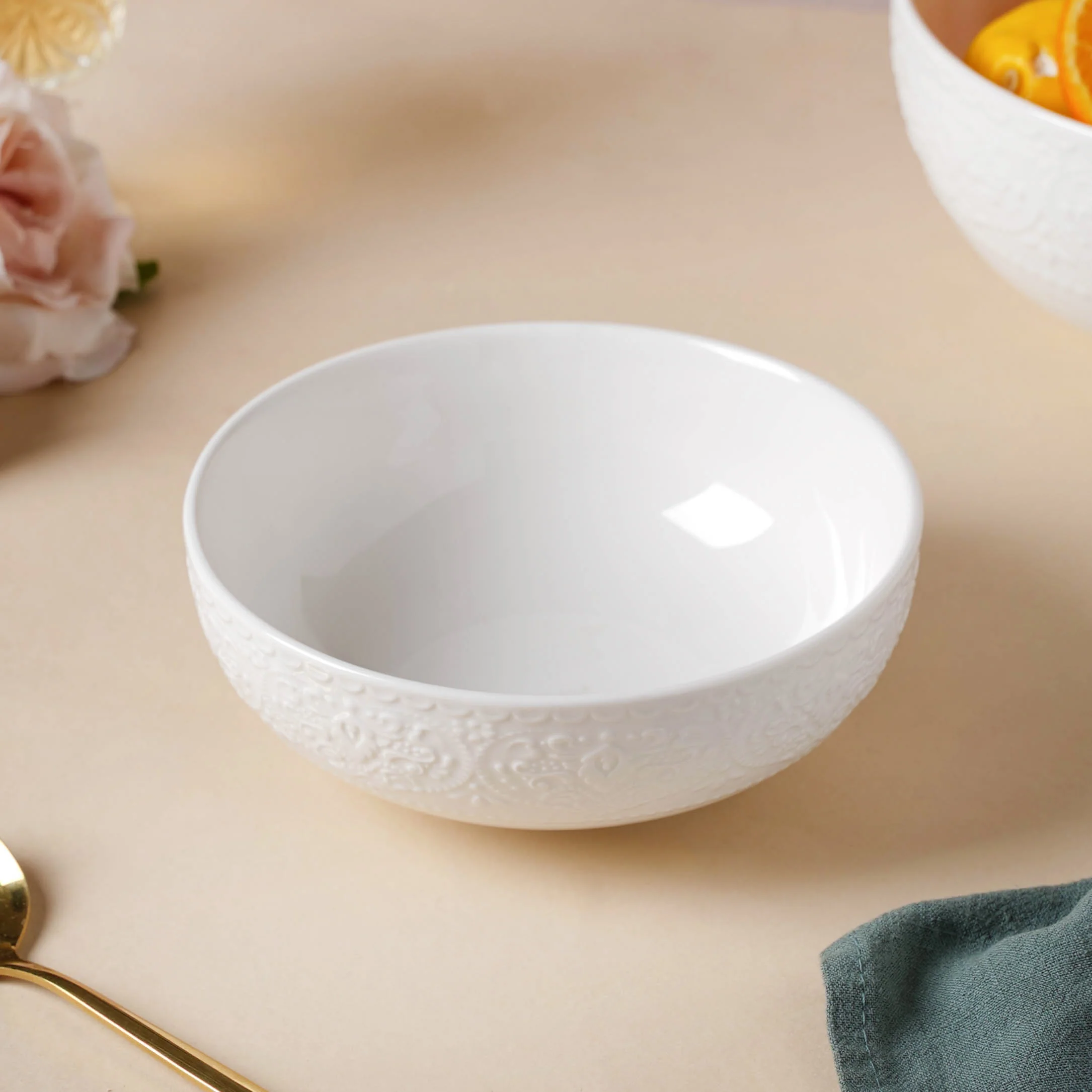 Serena Pearly White Snack Bowl 6 Inch 500 ml - Image 4
